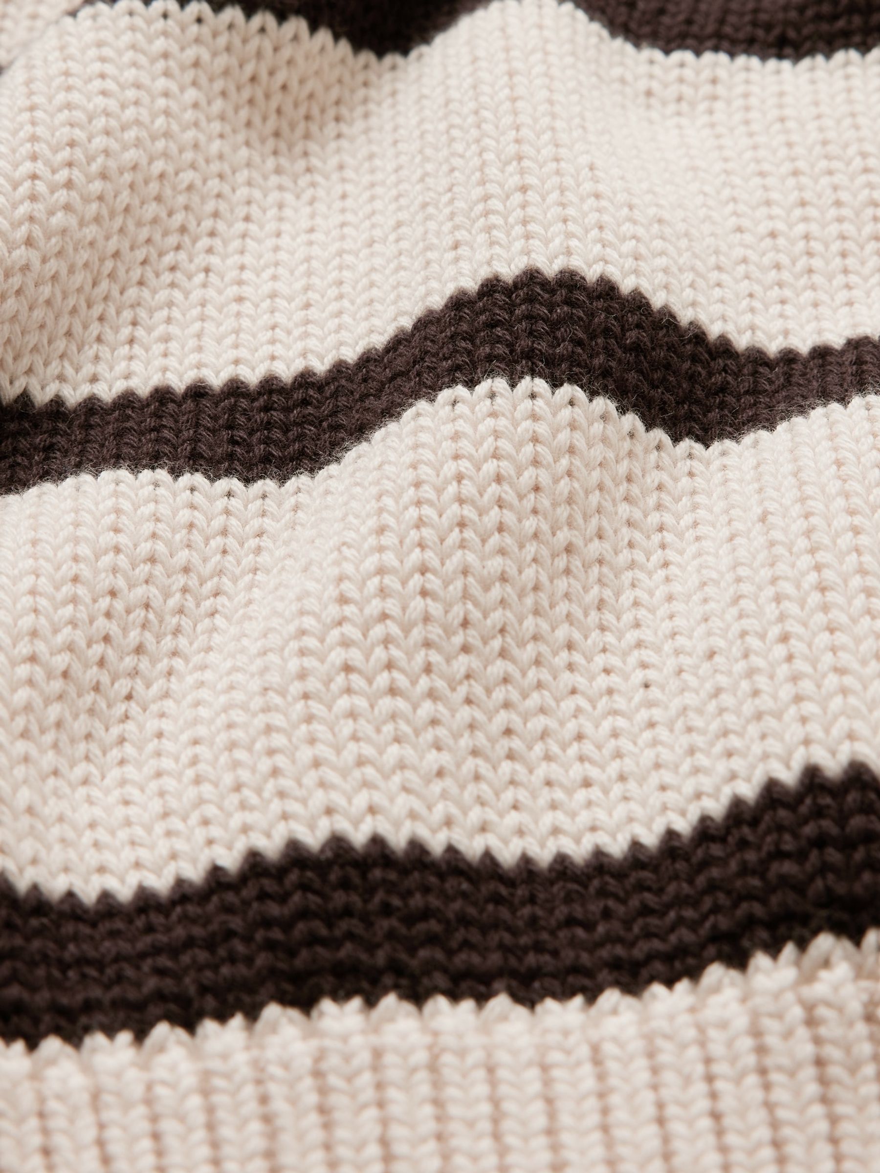 Cream Soft Cotton Shrunken Roll Neck Jumper - Image 5 of 5