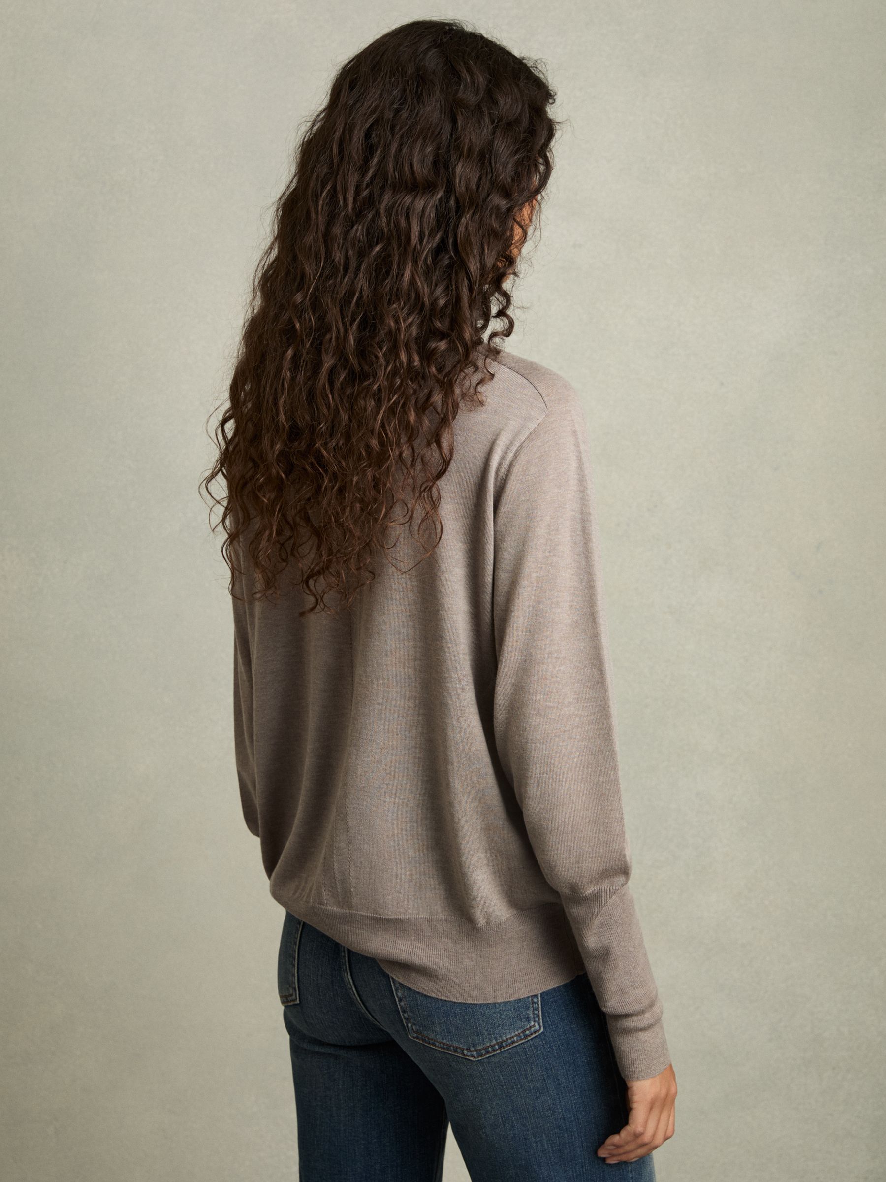 Roll-Neck Jumper With Cashmere in Mink - Image 5 of 7