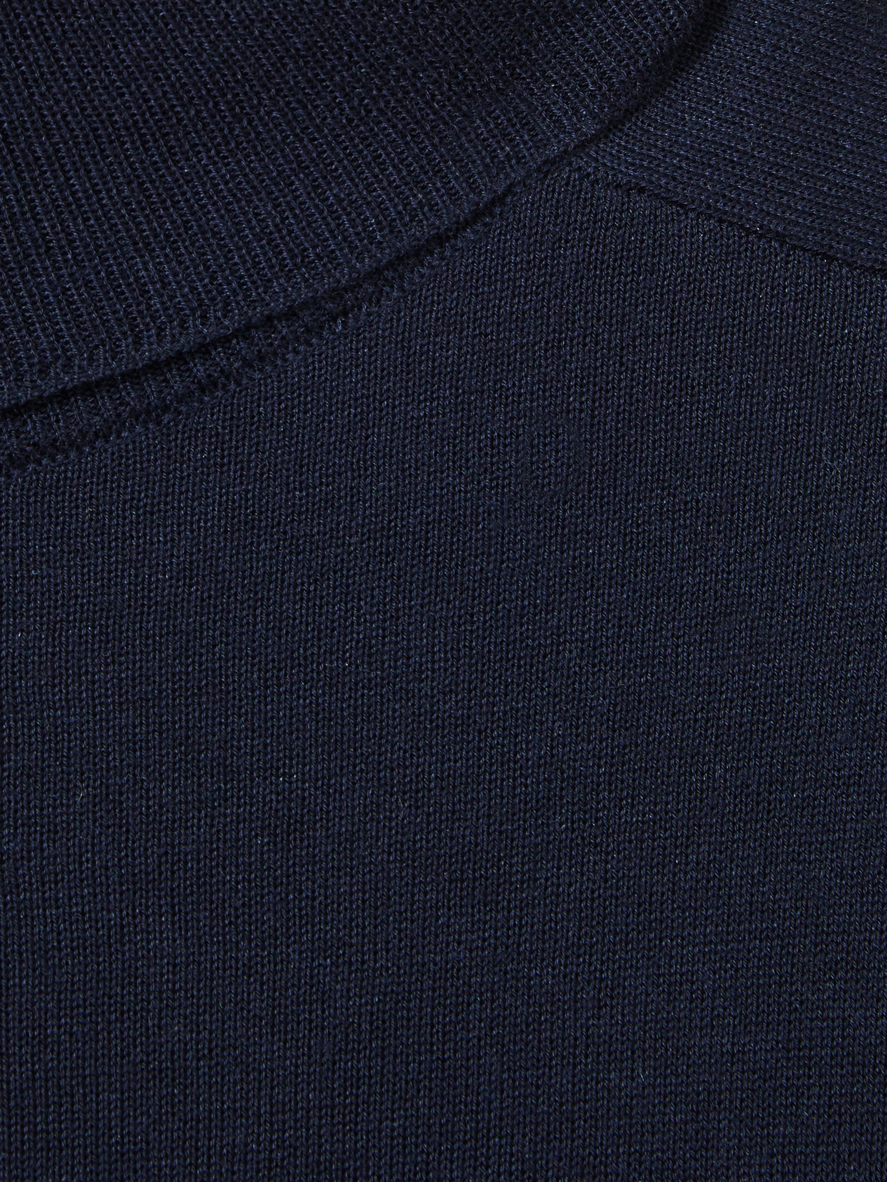 Roll-Neck Jumper With Cashmere in Navy - Image 6 of 6