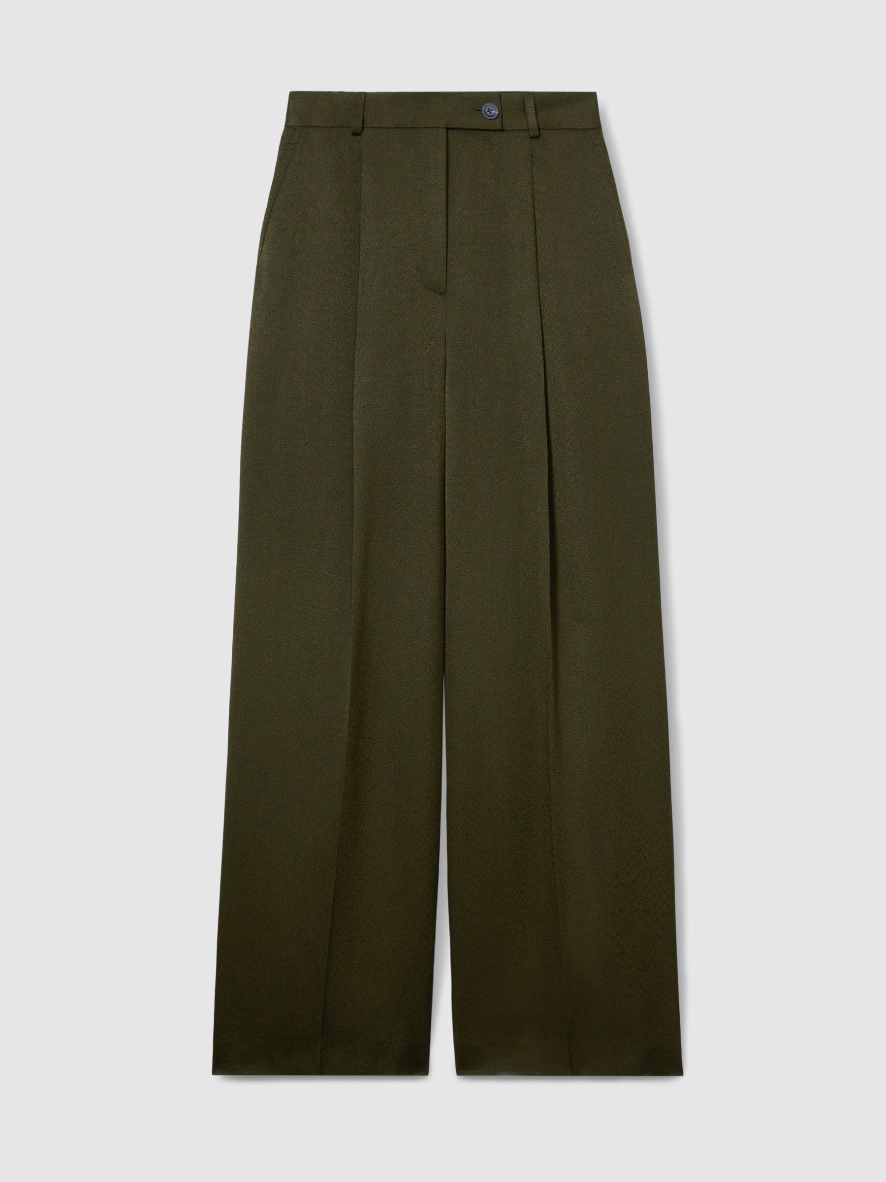 Atelier Pleated-Crepe Suit Trousers in Green - Image 2 of 6