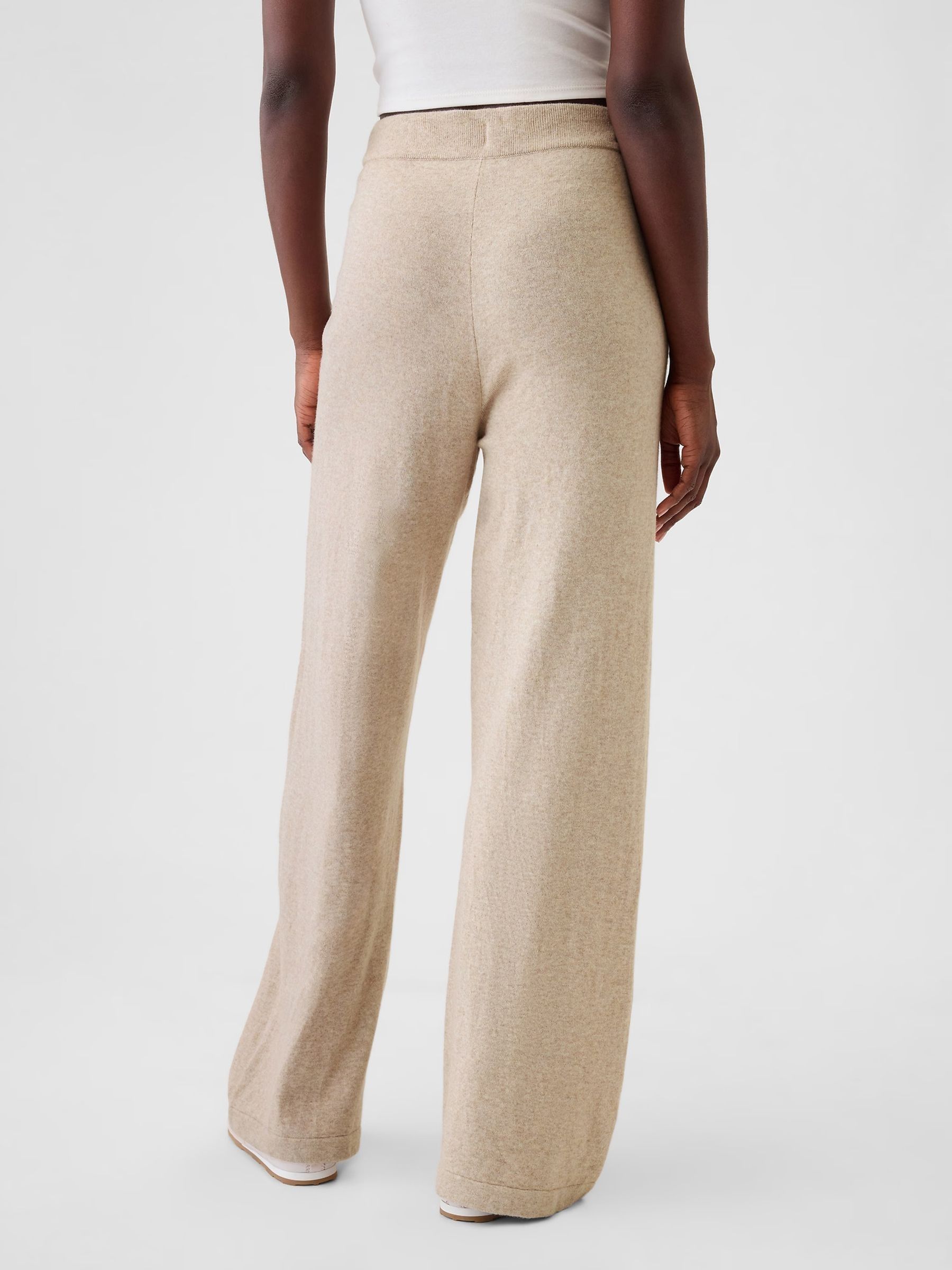 Beige CashSoft Knitted Trousers - Image 3 of 5