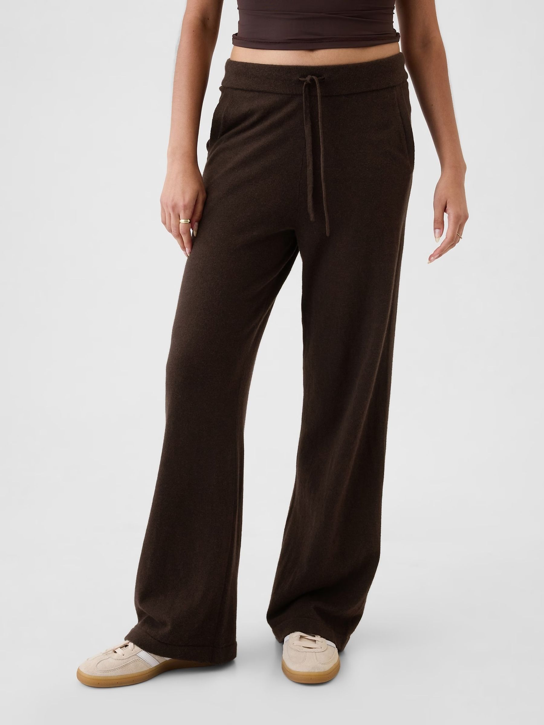 Brown CashSoft Knitted Trousers - Image 3 of 6