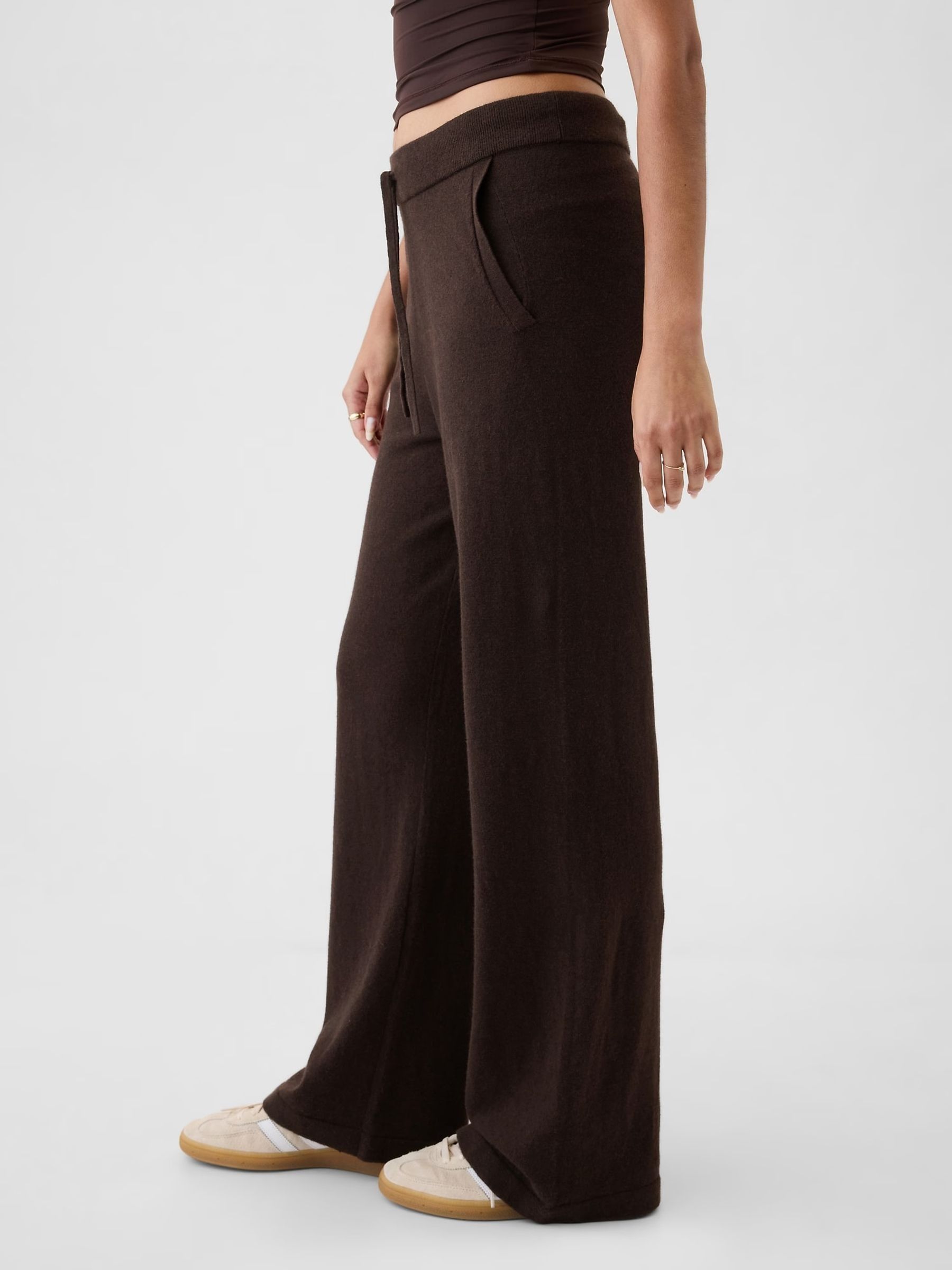 Brown CashSoft Knitted Trousers - Image 4 of 6