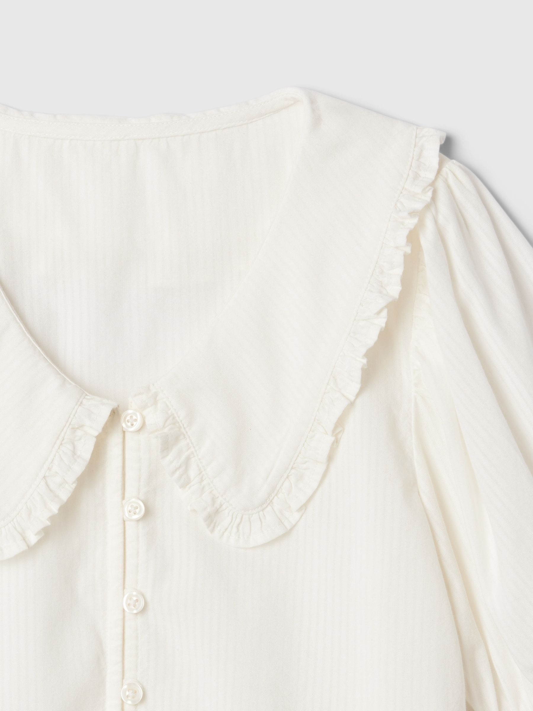 White Ruffle Collar Shirt (4-13yrs) - Image 5 of 5