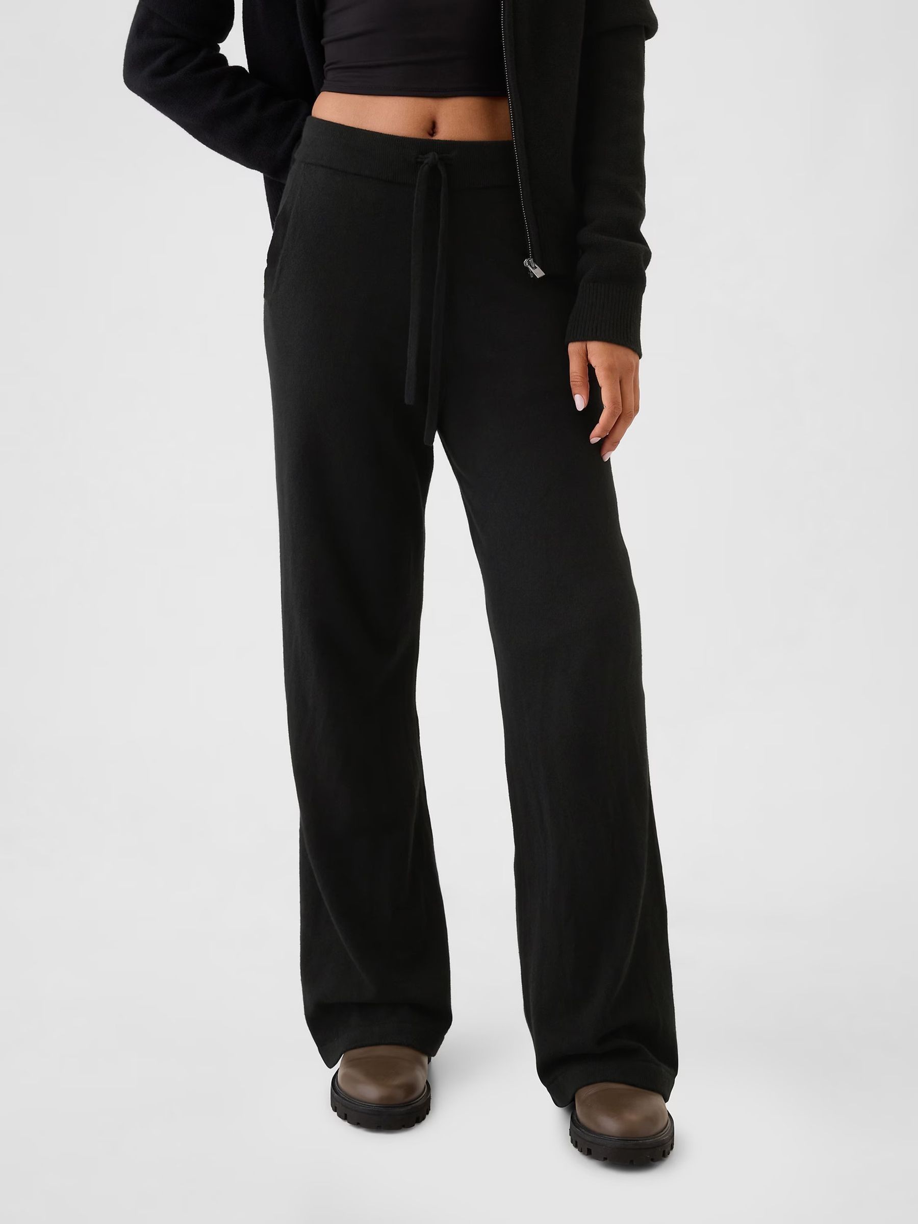 Black CashSoft Knitted Trousers - Image 2 of 6