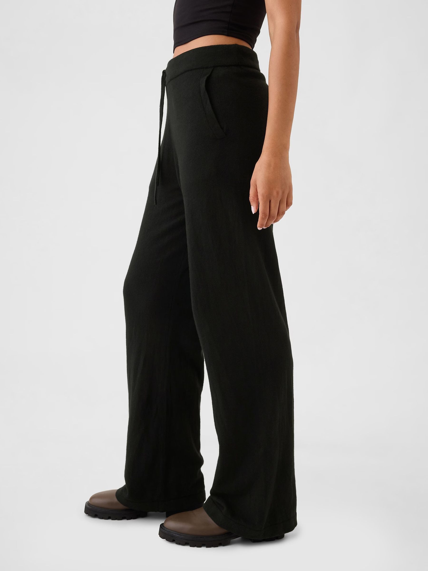 Black CashSoft Knitted Trousers - Image 4 of 6