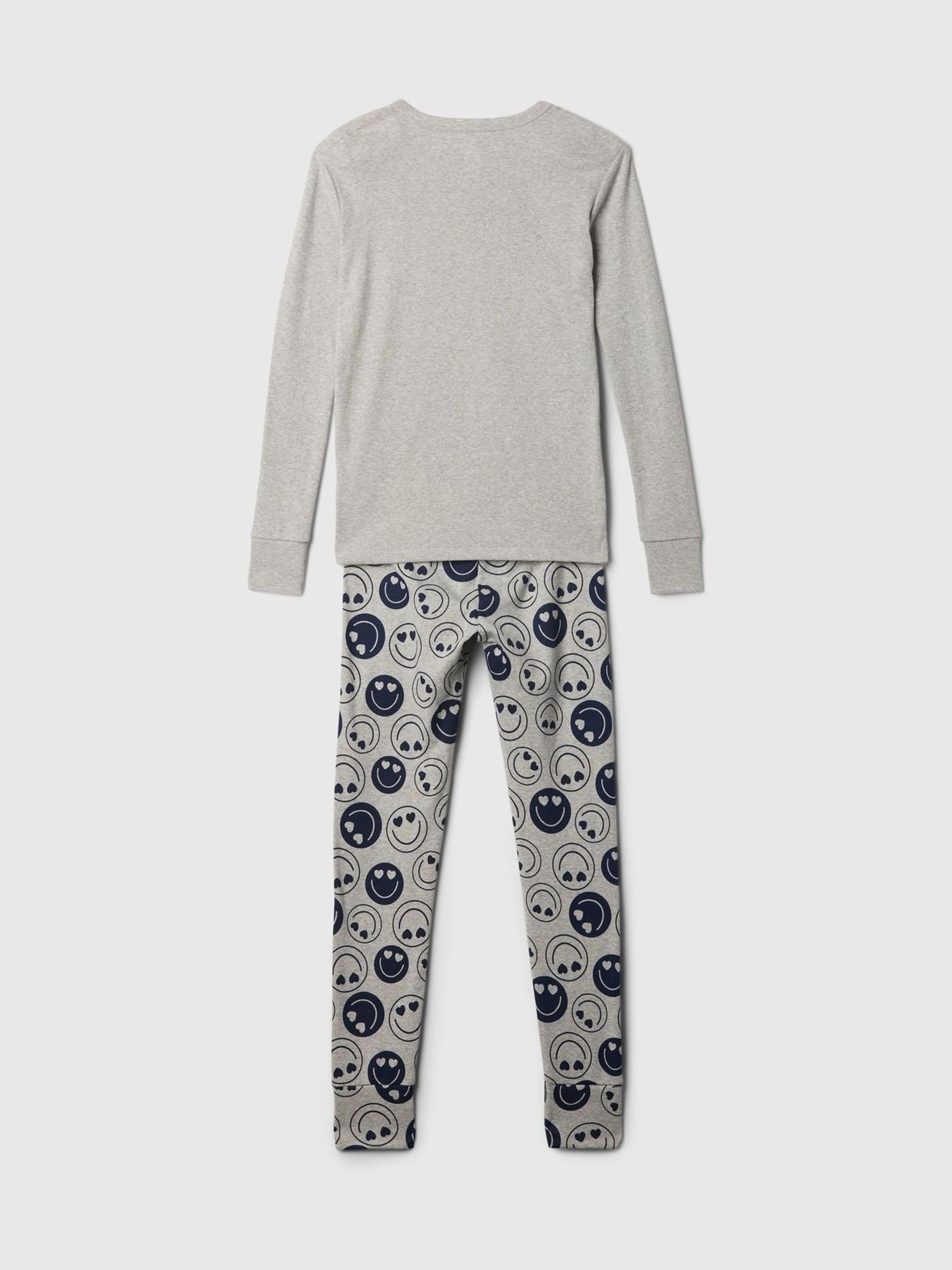 Grey Cotton Long Sleeve Pyjama Set (4-13yrs) - Image 2 of 3