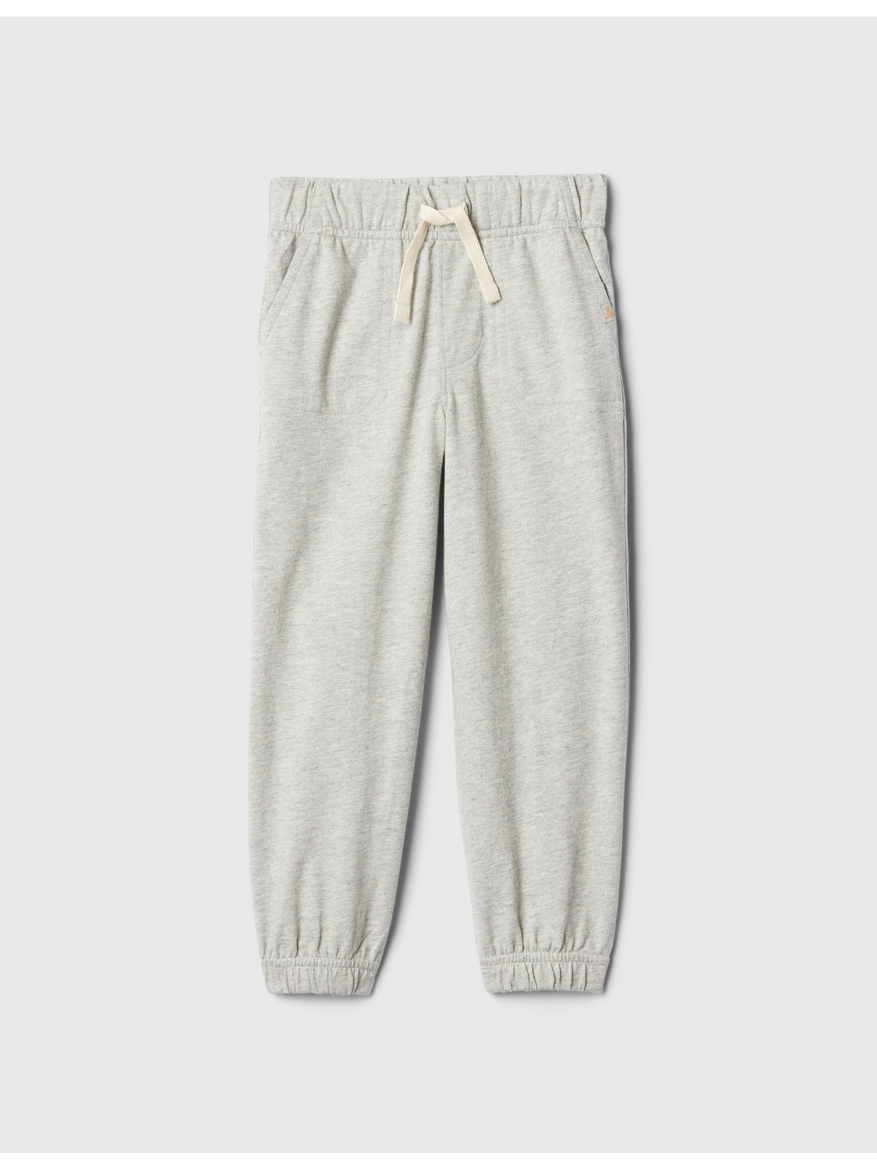 Grey 100% Cotton Pull On Joggers (6mths-5yrs) - Image 1 of 3