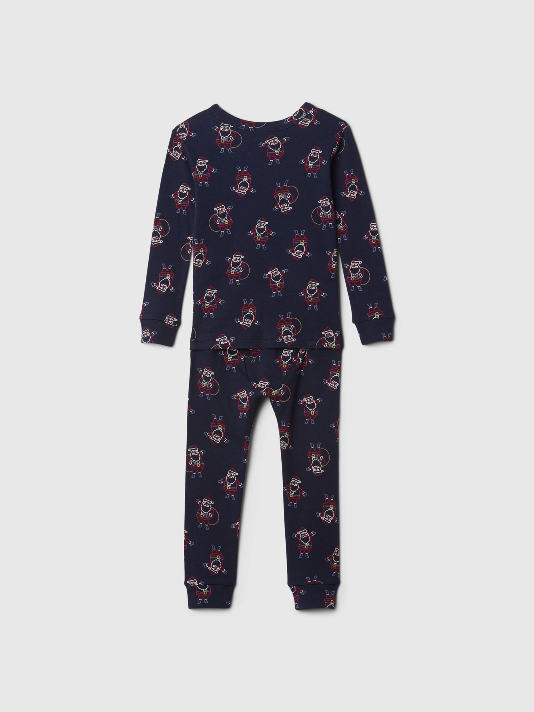 Blue Santa Organic Brushed Cotton Christmas Pyjama Set (12mths-5yrs) - Image 3 of 4