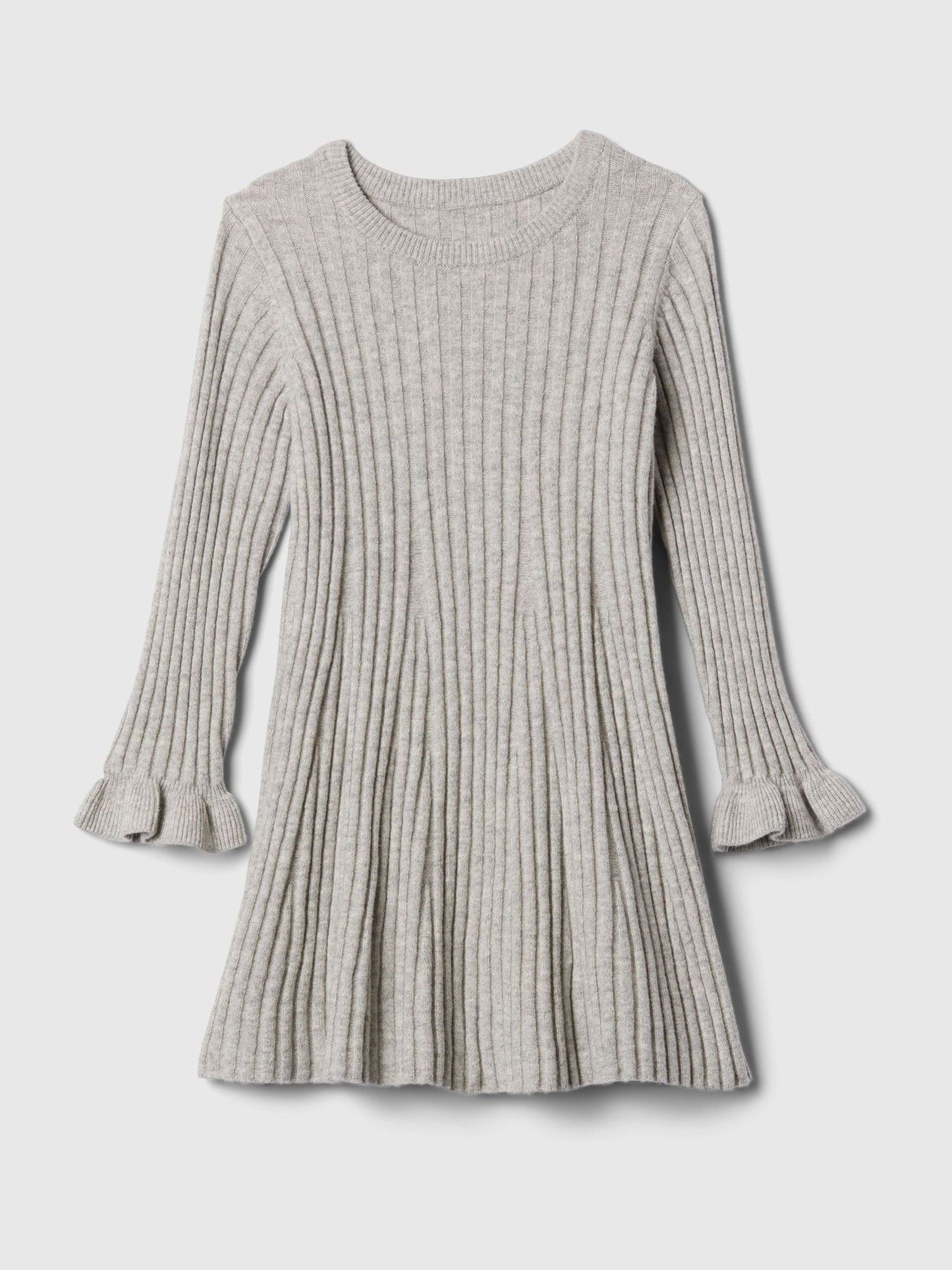 Grey CashSoft Rib Jumper Dress (6mths-5yrs) - Image 1 of 2