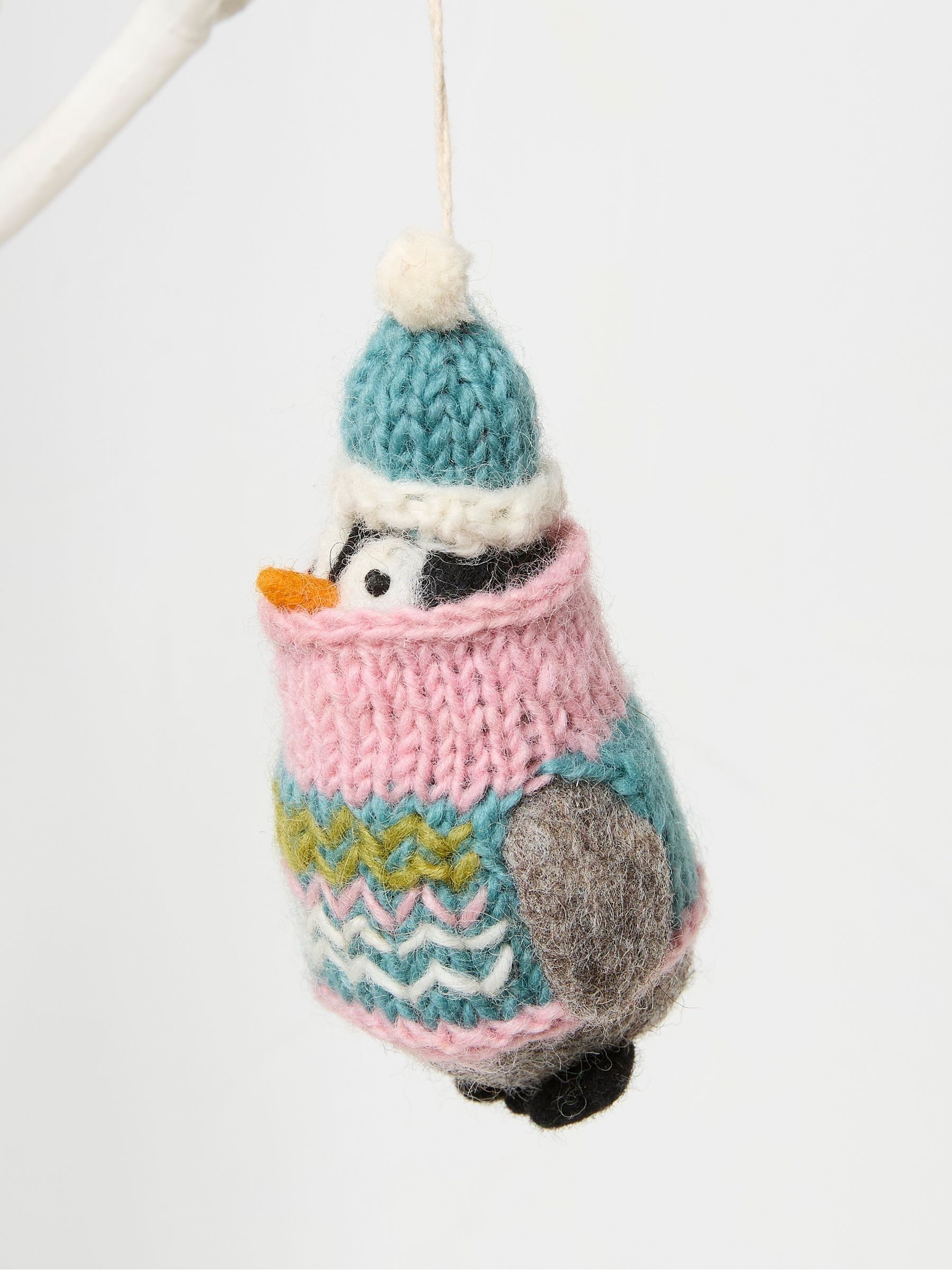 Multicolour Polly Penguin Felt Christmas Decoration - Image 2 of 2