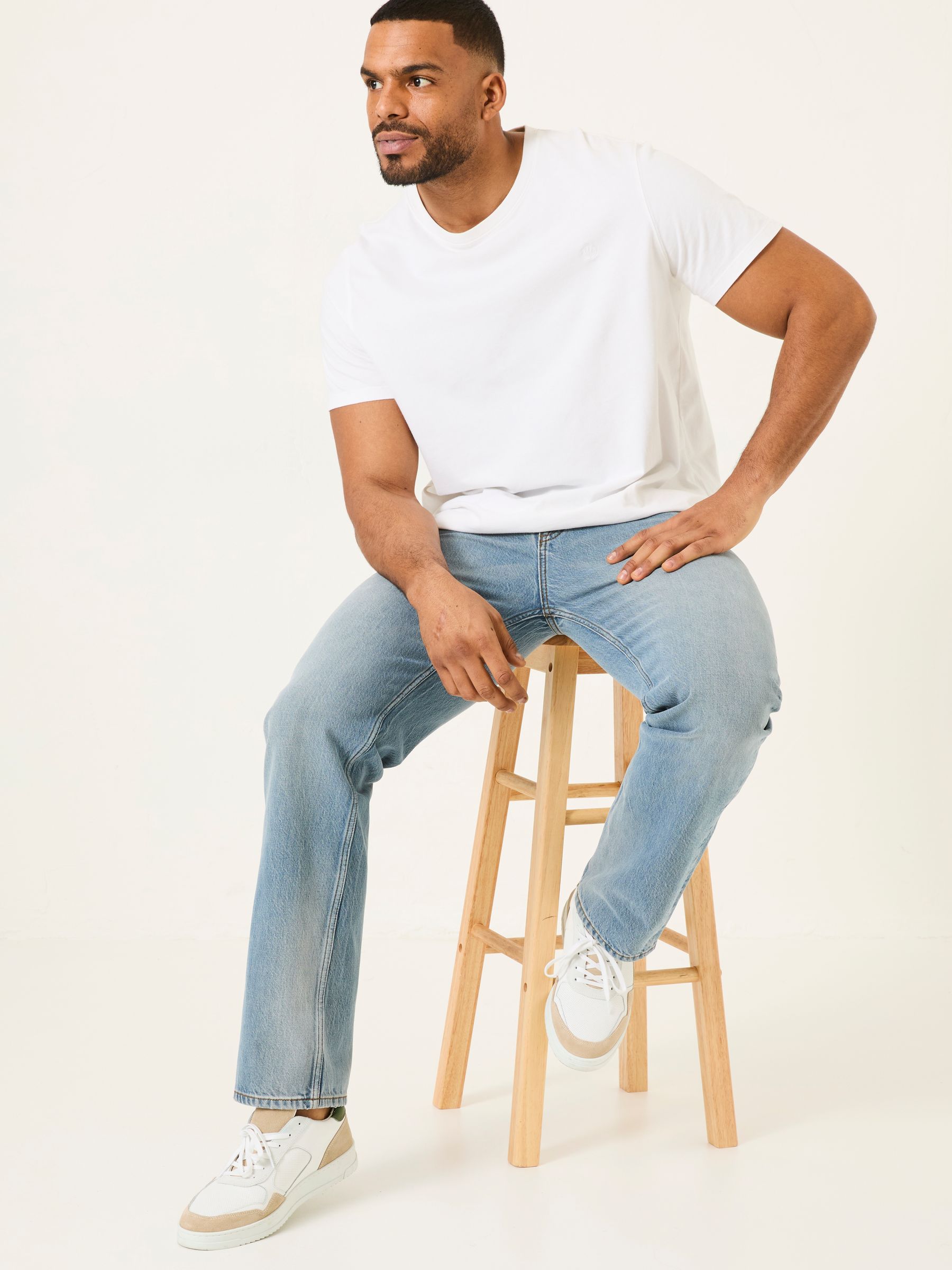 Light Vintage Blue Straight Fit Jeans - Image 3 of 5