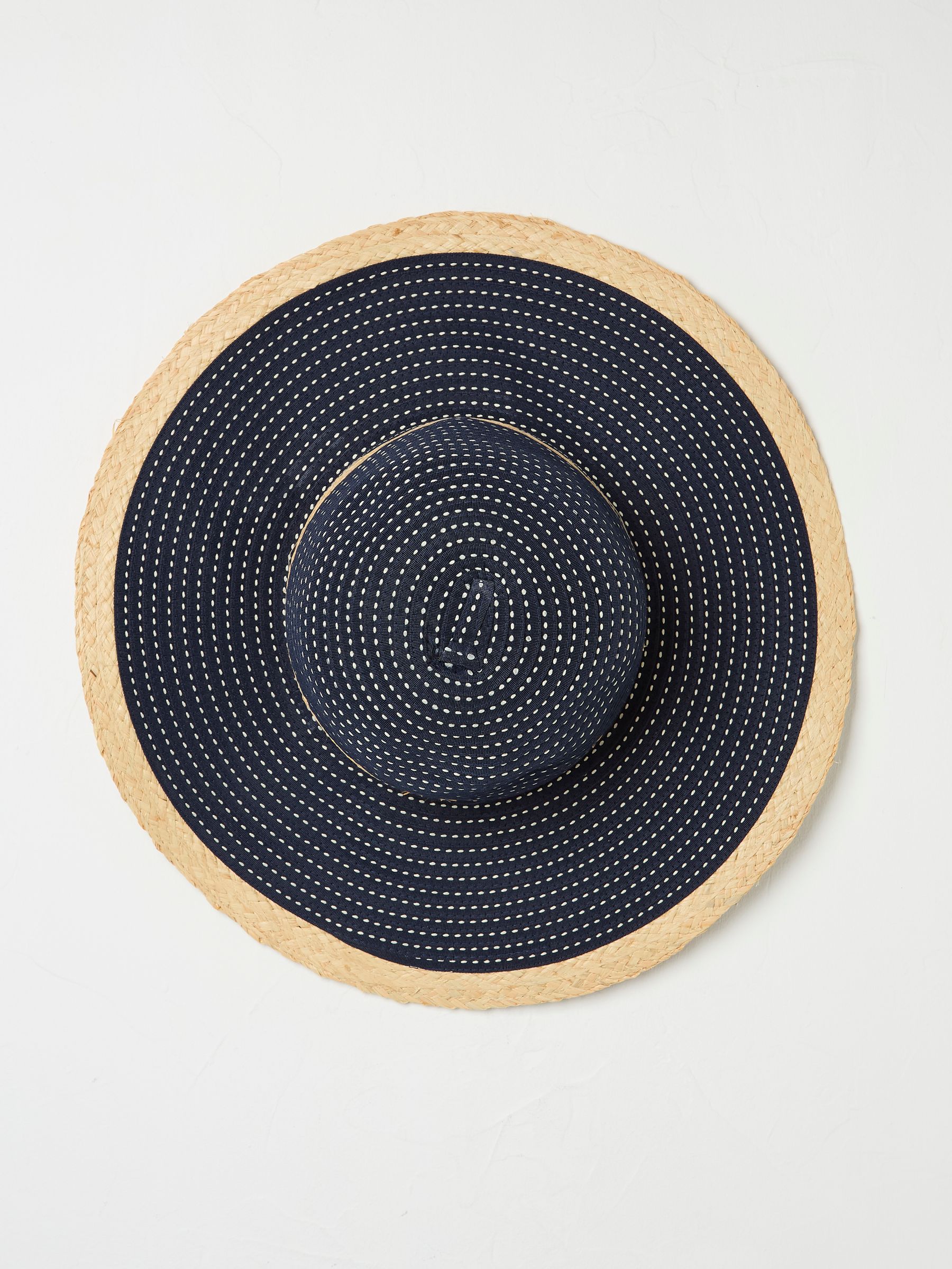 Navy Ribbon Floppy Sun Hat - Image 2 of 2