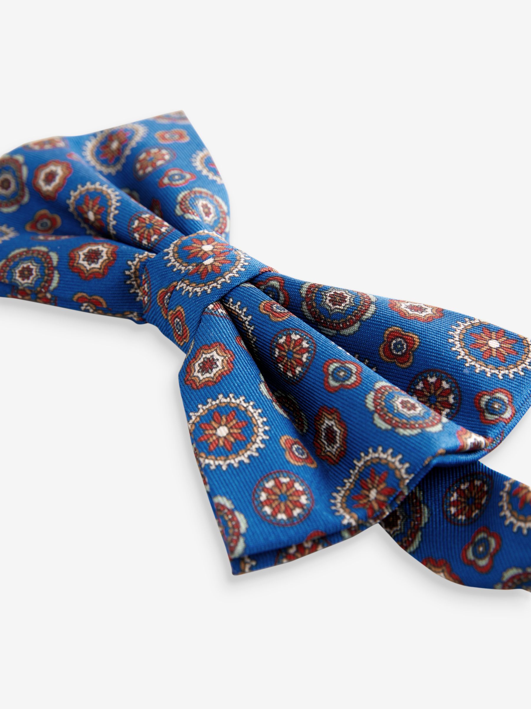 Blue Medallion 100% Silk Bow Tie - Image 3 of 4