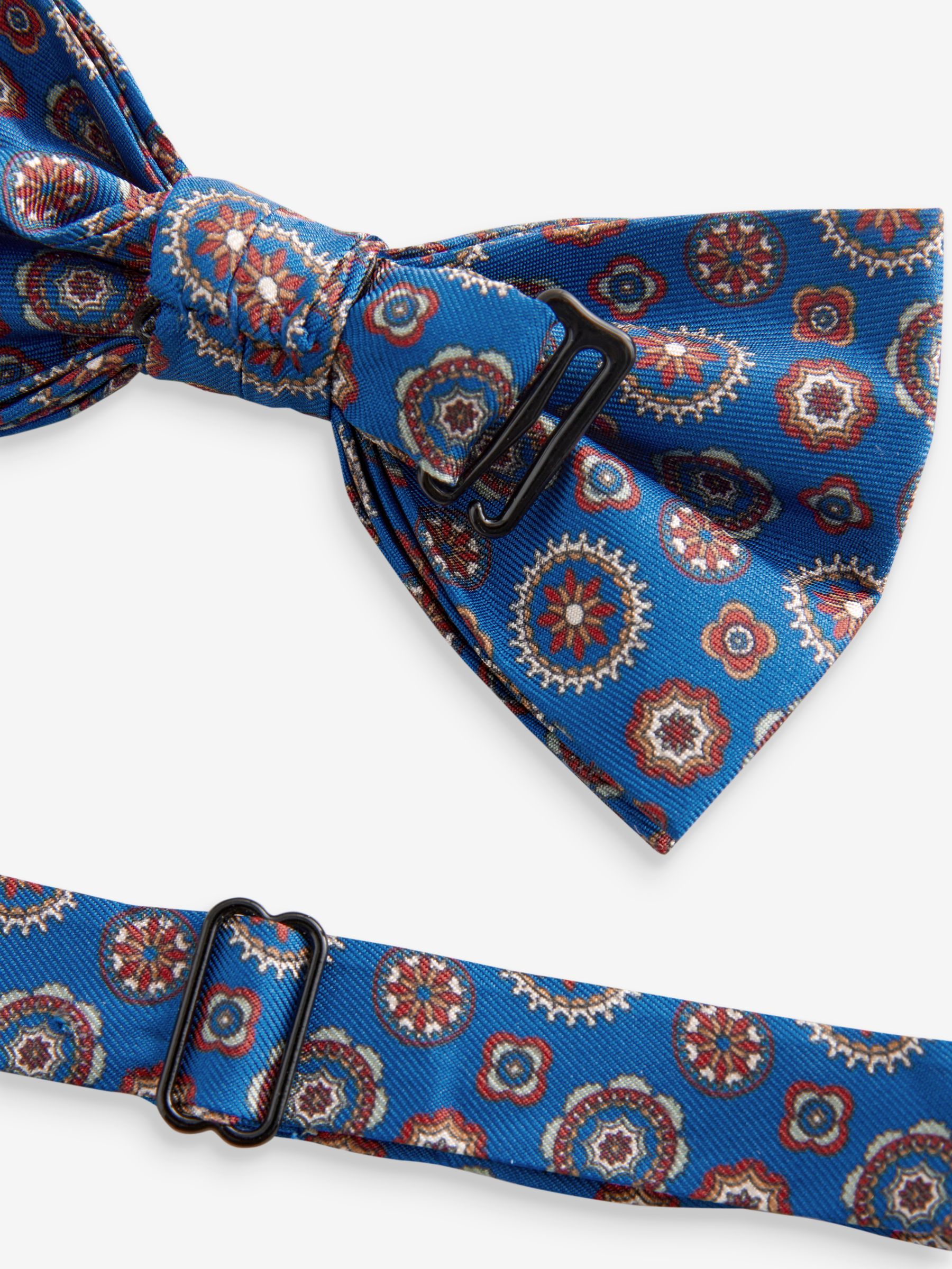 Blue Medallion 100% Silk Bow Tie - Image 4 of 4