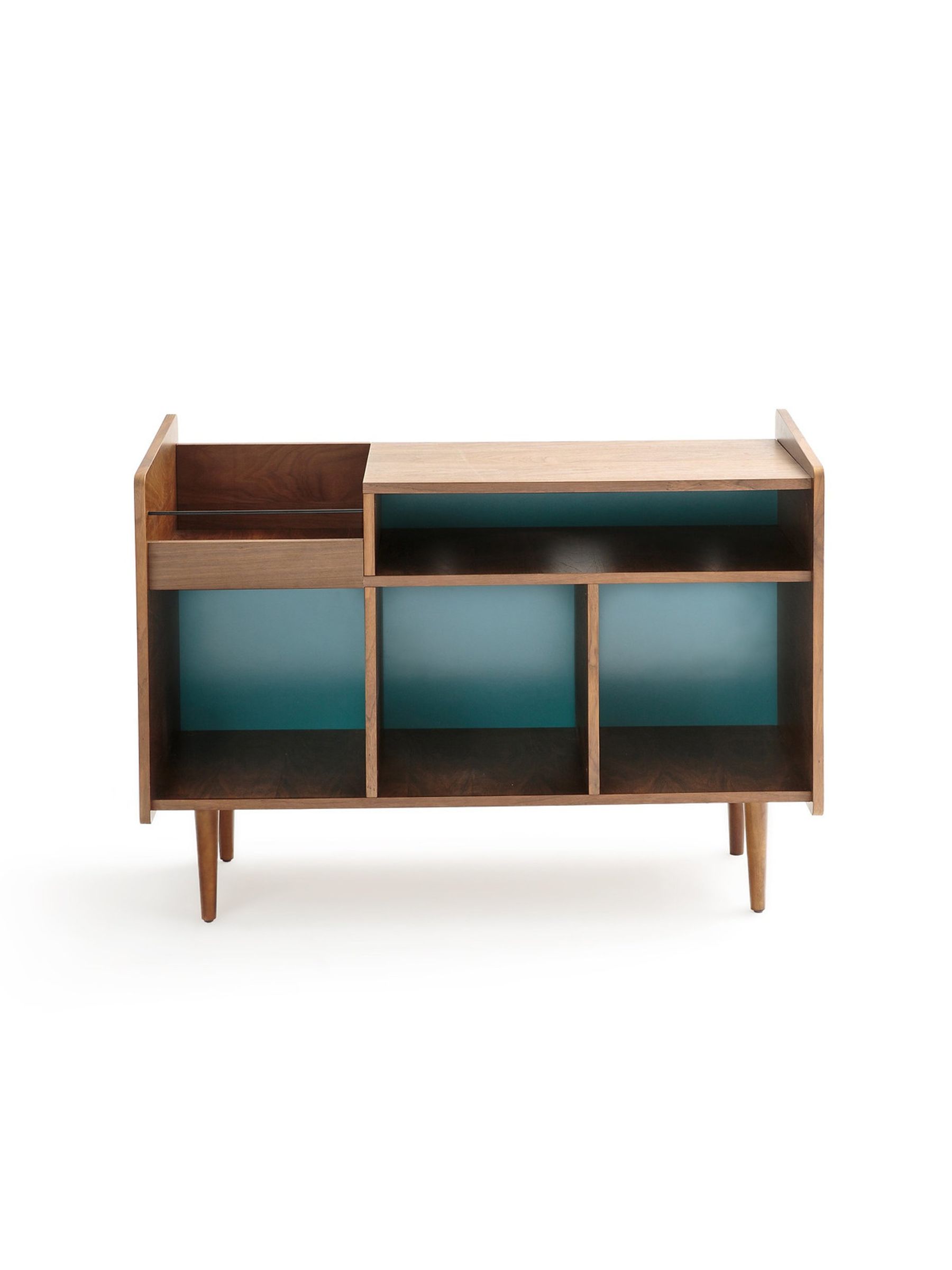 La Redoute Intérieurs Walnut Ronda Walnut Veneer Vintage Vinyl Storage - Image 2 of 5 La Redoute Intérieurs Walnut Ronda Walnut Veneer Vintage Vinyl Storage - Image 2 of 5