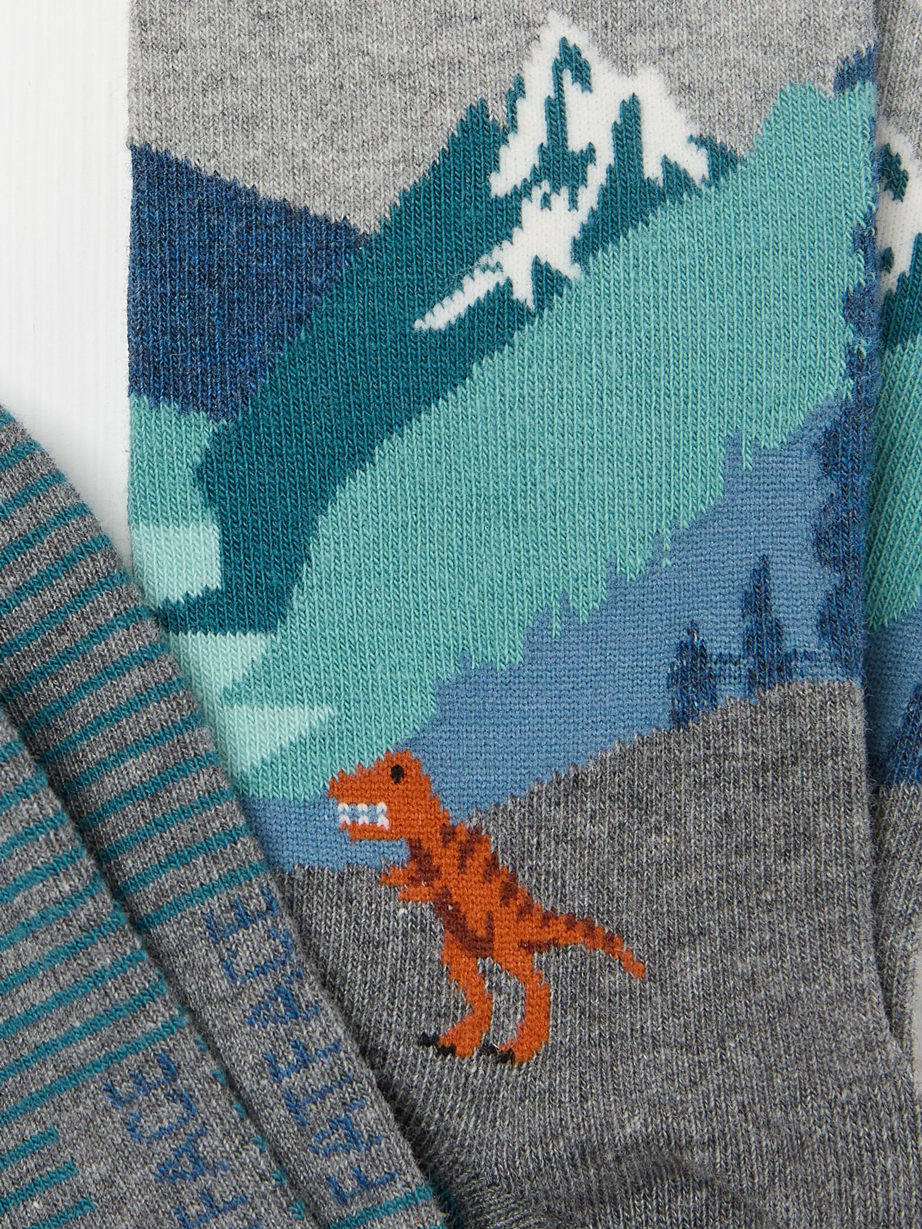 Grey Dinosaur Men's Socks - Image 2 of 2 Grey Dinosaur Men's Socks - Image 2 of 2