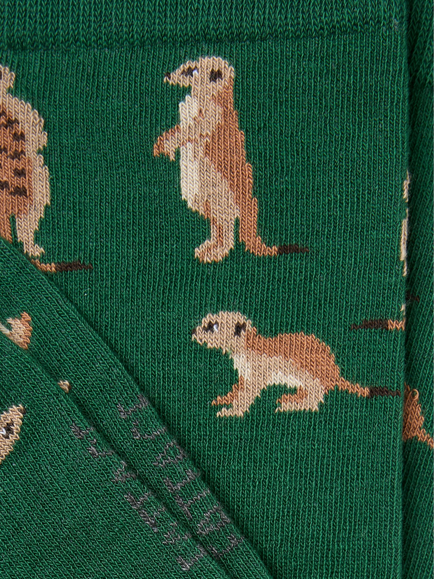 Green Meercat Socks - Image 2 of 2 Green Meercat Socks - Image 2 of 2