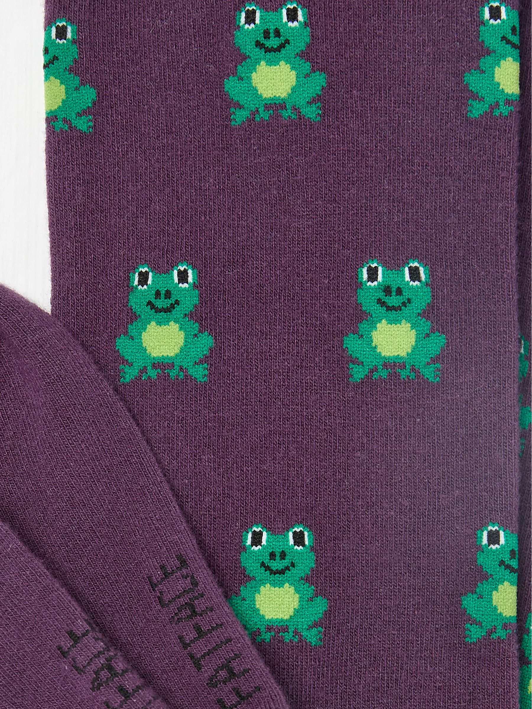 Purple Frog Print Socks - Image 2 of 2