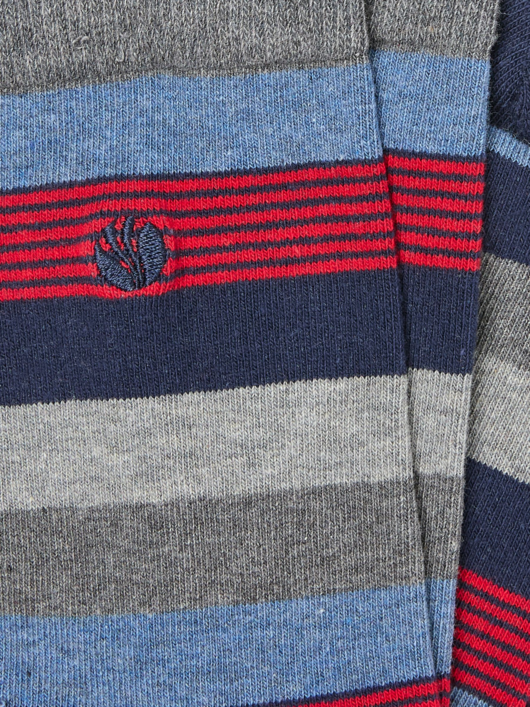 Grey & Blue Stripe Men's Striped Socks - Image 2 of 2