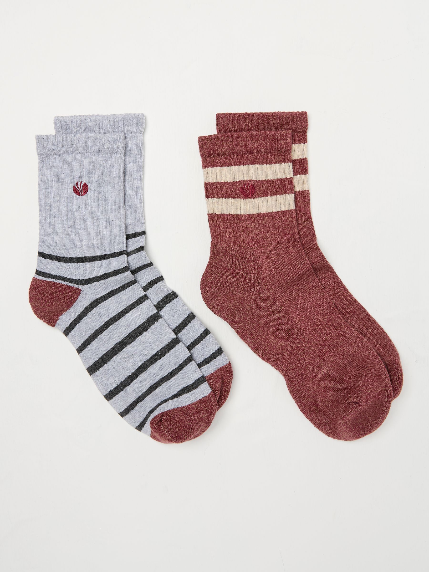 Brown 2 Pairs of Sport Socks - Image 1 of 2