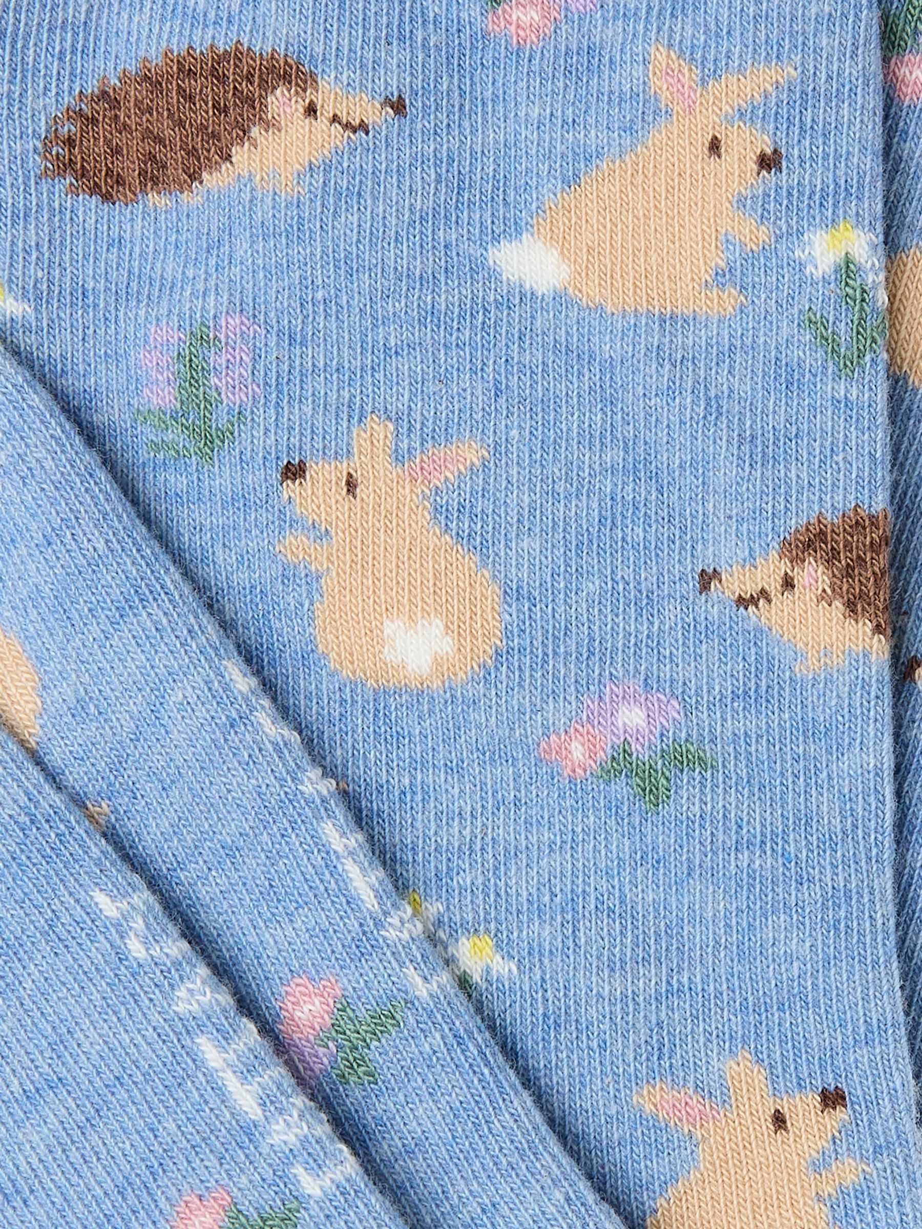 Blue Bunny & Hedgehog Women's Socks - Image 2 of 2