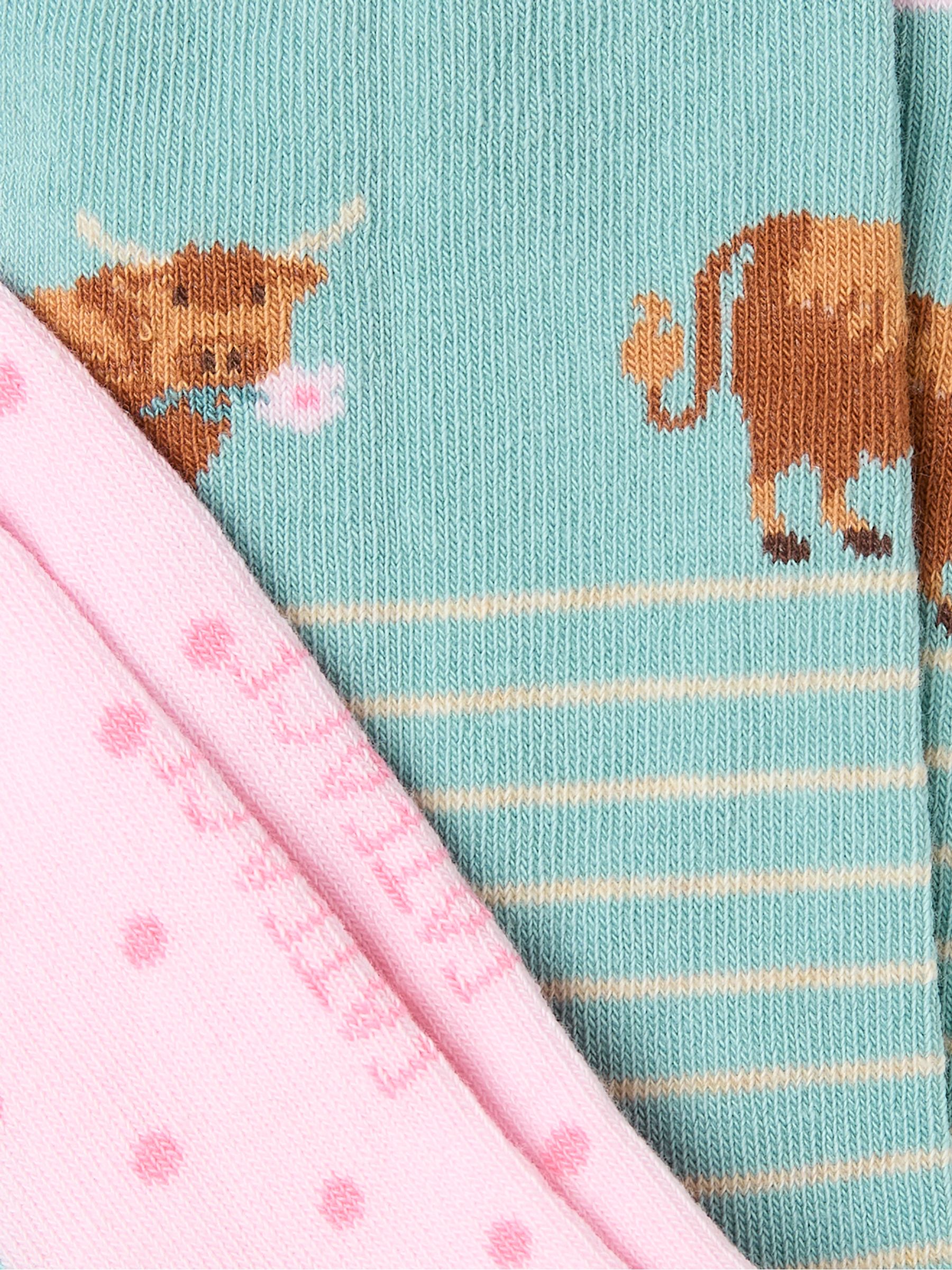 Green Hetty Highland Cow Women's Socks - Image 2 of 2