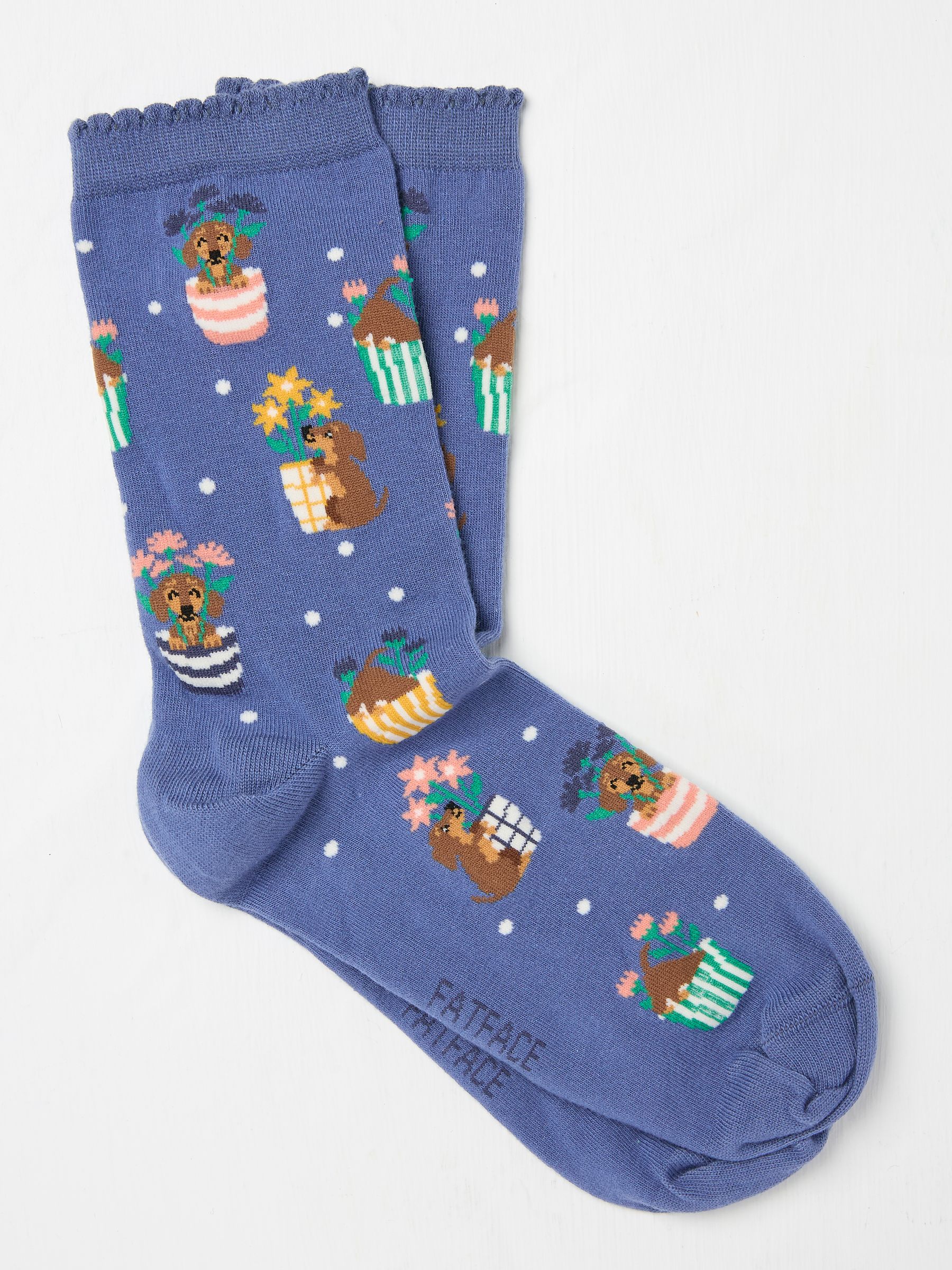 Blue Garden Dogs Women's Socks - Image 1 of 2