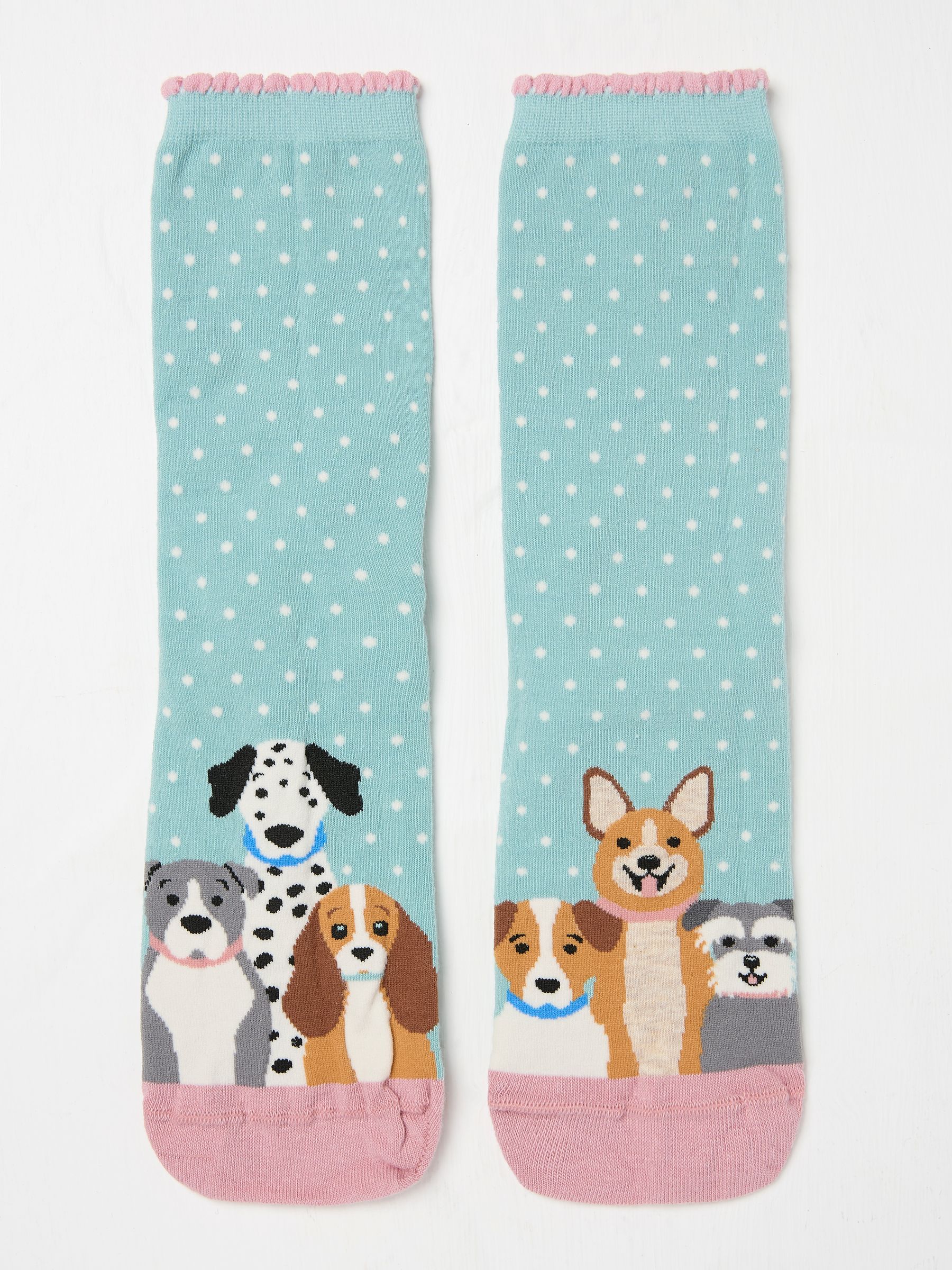 Teal Blue Dogs Women's Socks - Image 1 of 2