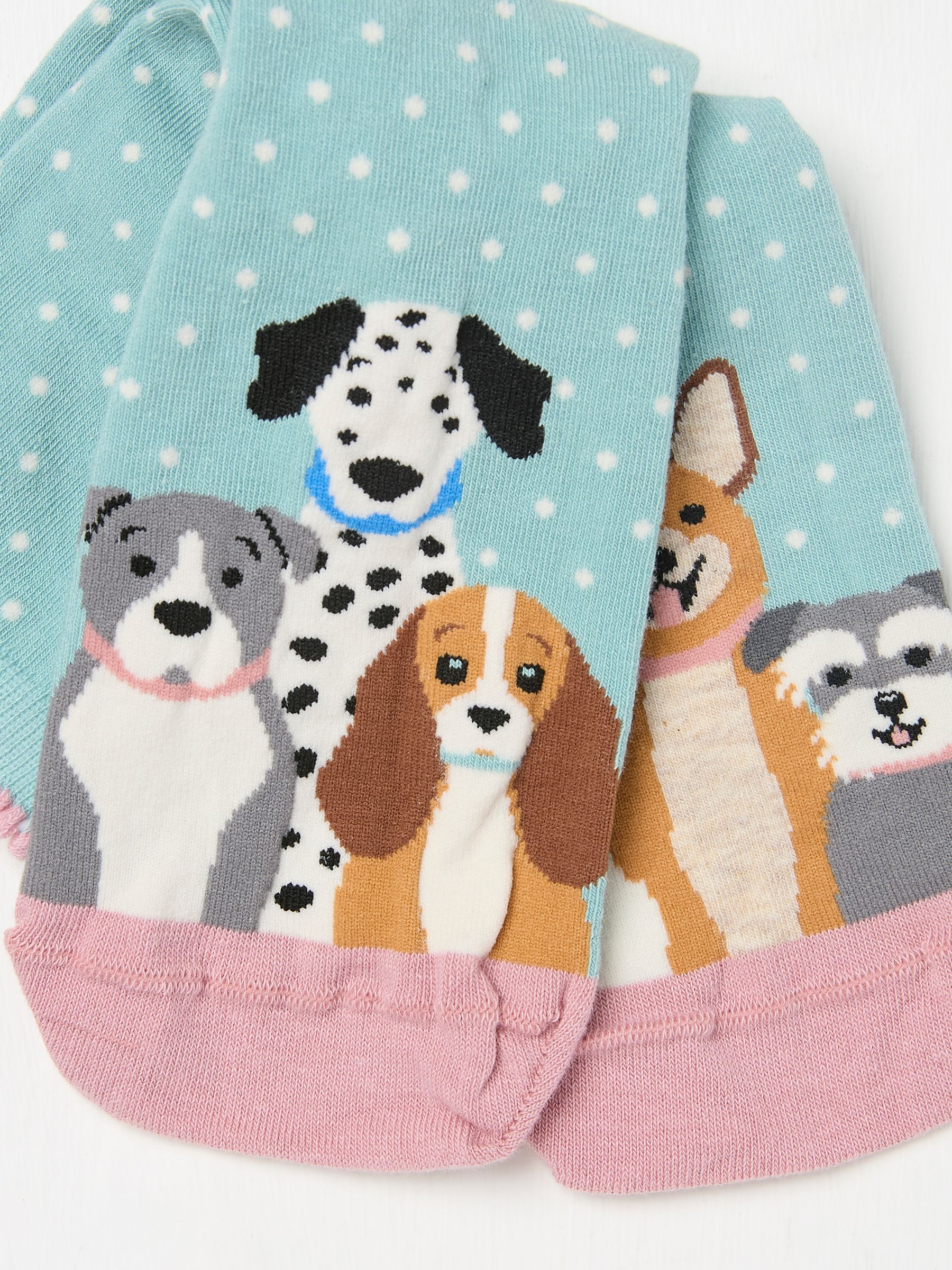 Teal Blue Dogs Women's Socks - Image 2 of 2