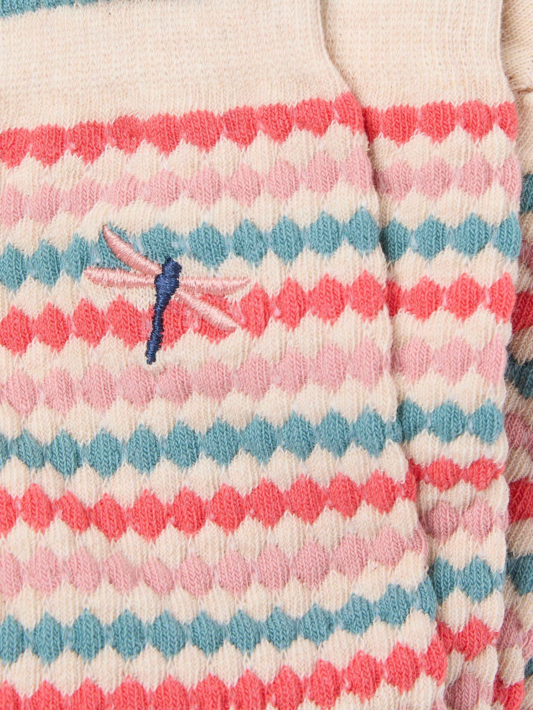 Oatmeal Dragonfly Socks - Image 2 of 2