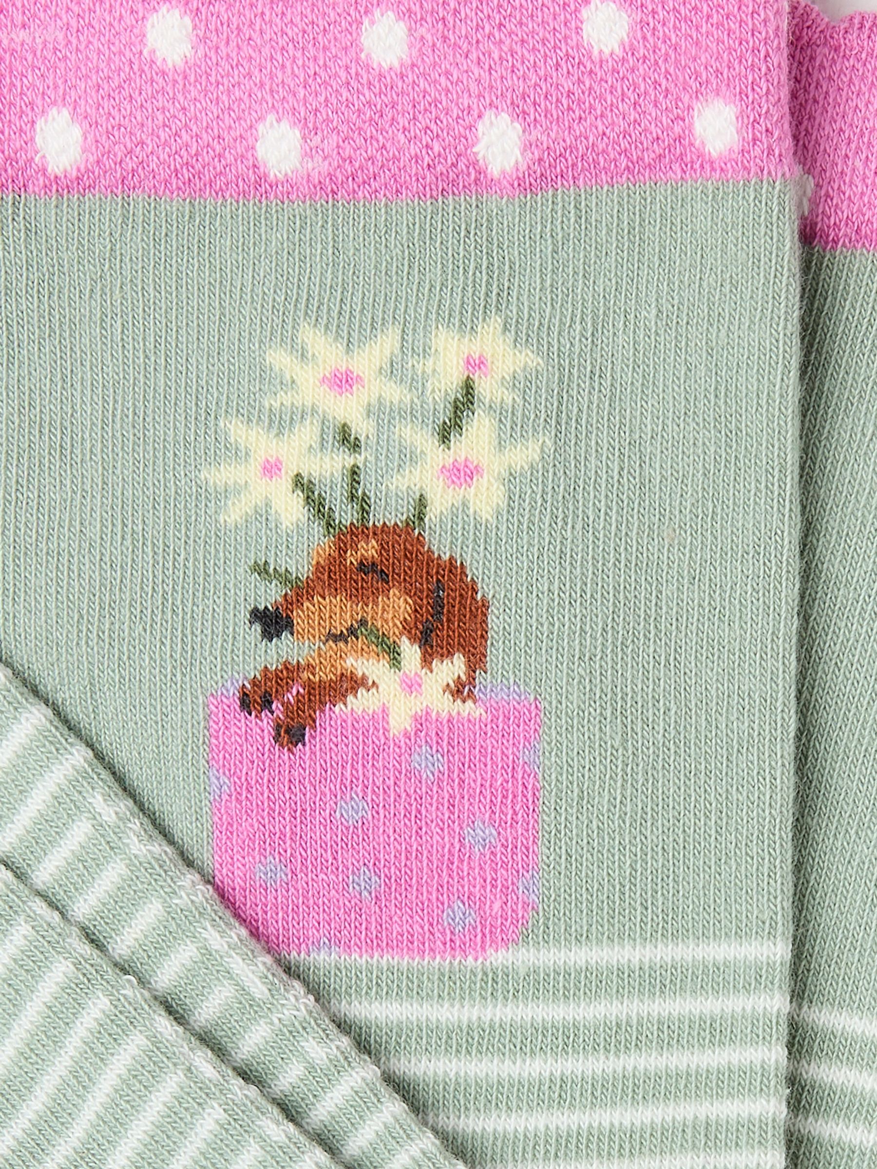 Green Stripe Dog Women's Socks - Image 2 of 2