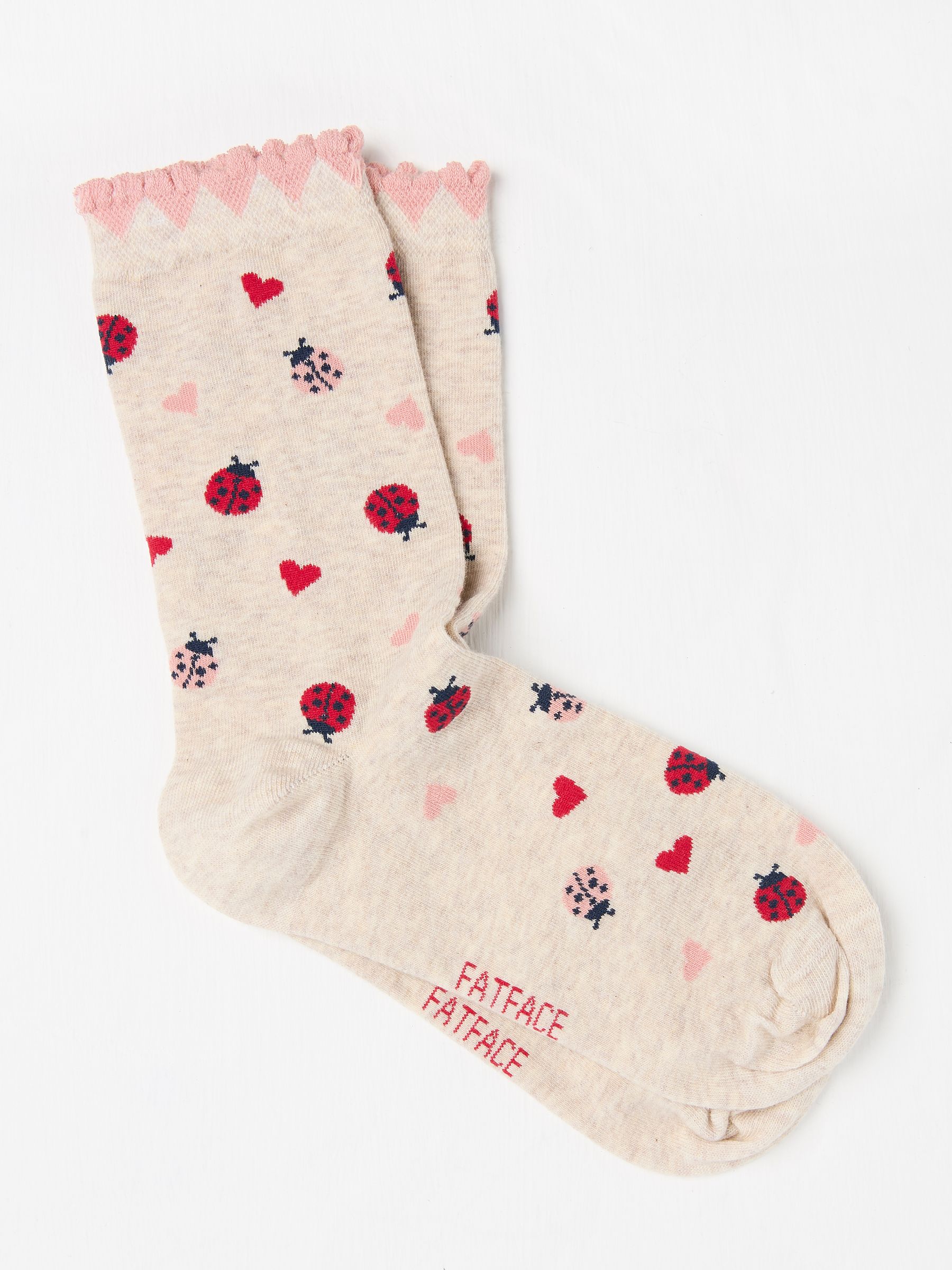 Natural Ladybird Women's Socks - Image 1 of 2 Natural Ladybird Women's Socks - Image 1 of 2