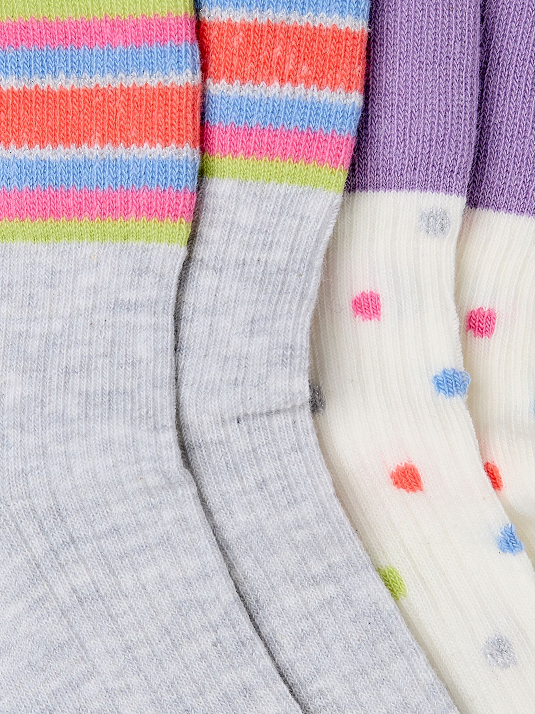 White & Grey Spotty 2 Pack Women's Ankle Socks - Image 2 of 2