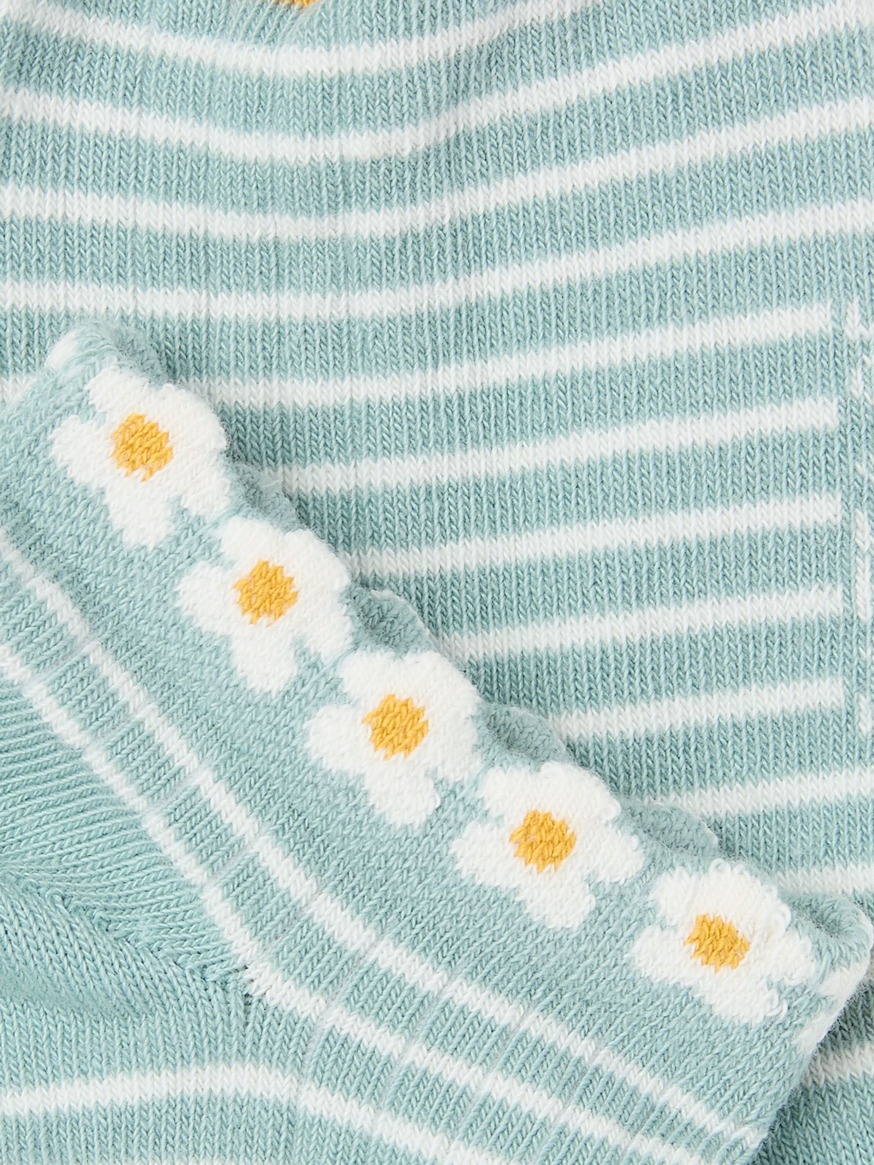 Green Daisy Women's Trainer Socks - Image 2 of 2