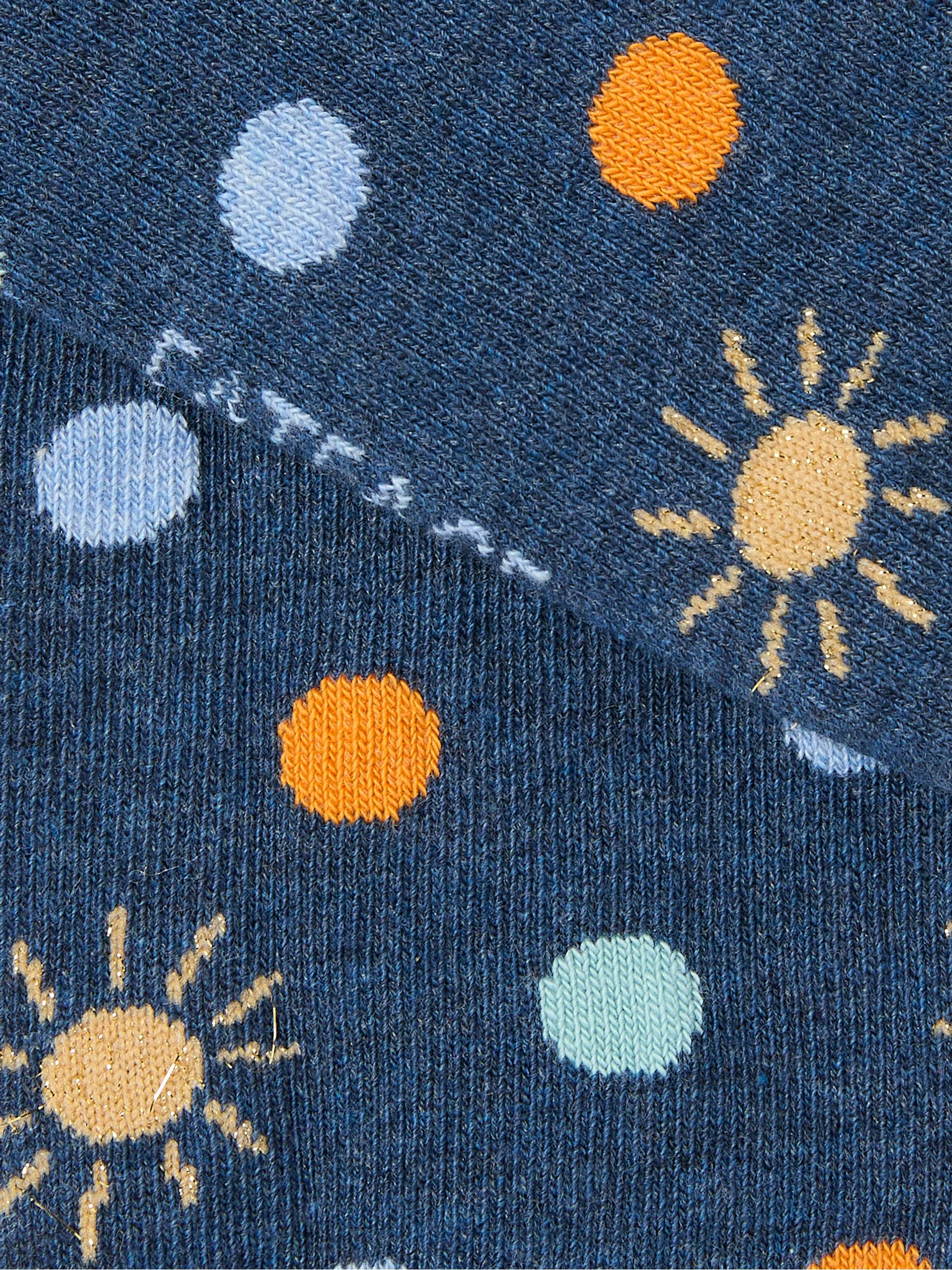 Navy Blue Spot Women's Trainer Socks - Image 2 of 2