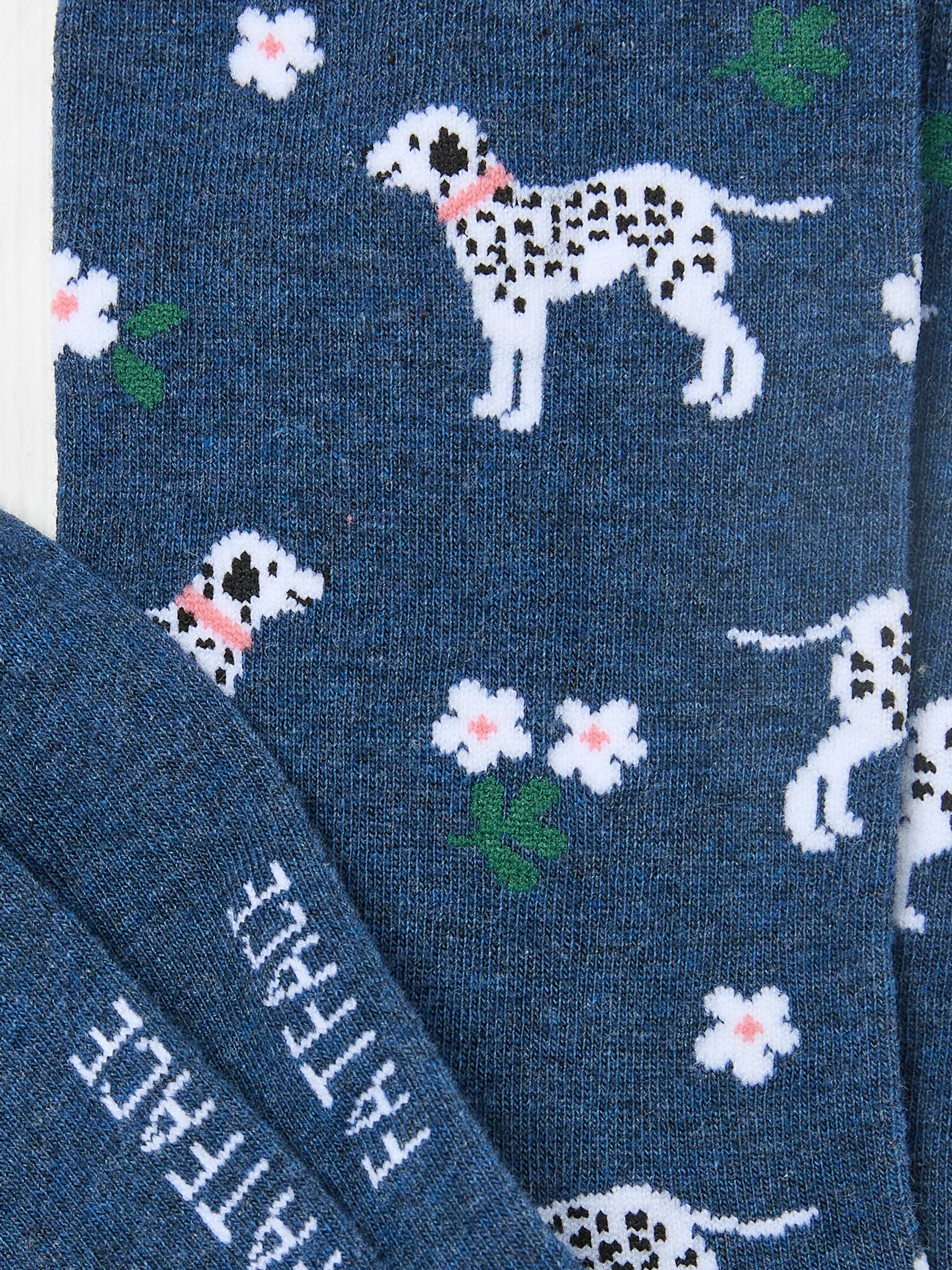 Navy Blue Dalmatian Women's Socks - Image 2 of 2