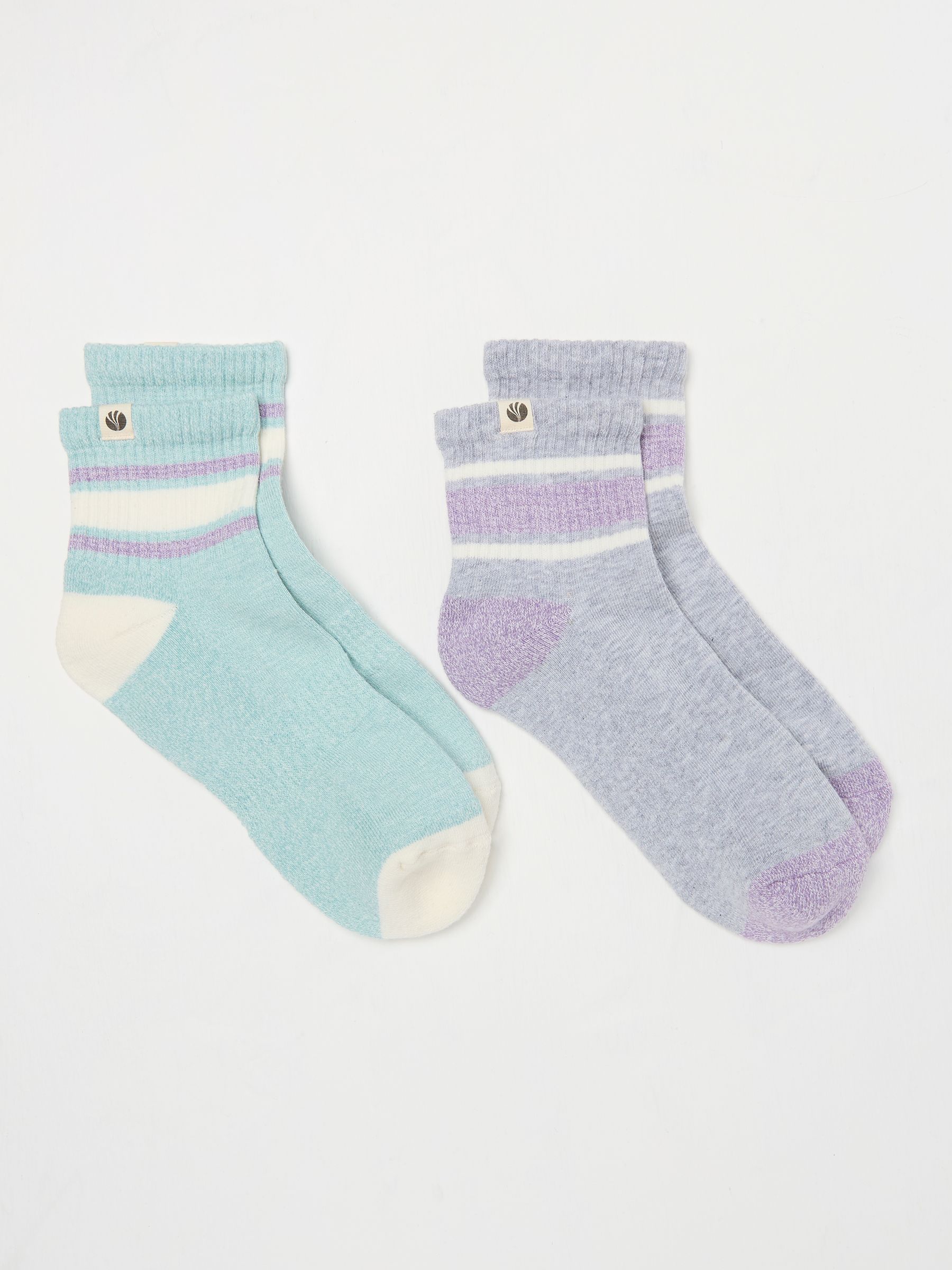 Blue & Purple 2 Pack Women's Sports Socks - Image 1 of 2