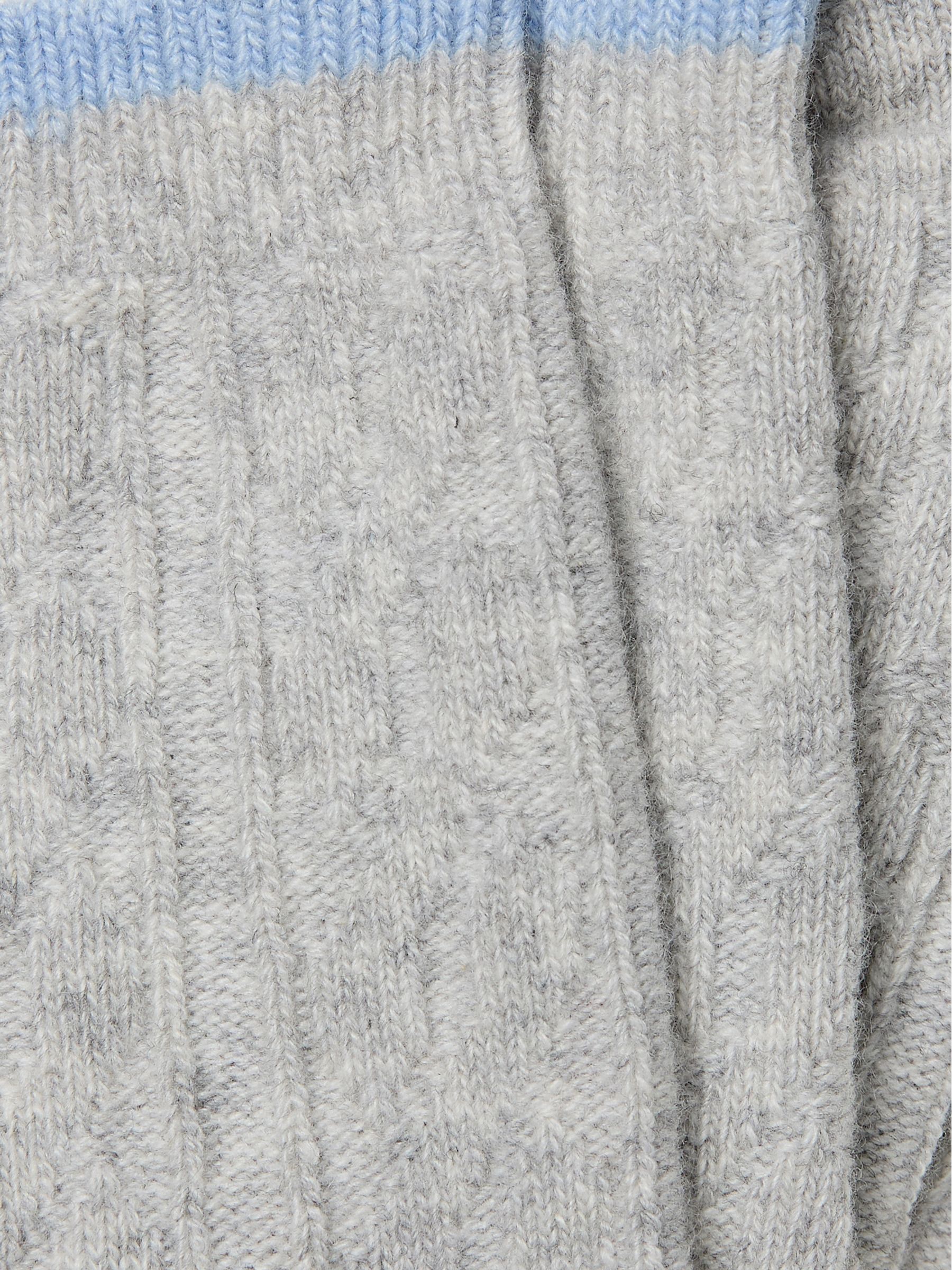 Grey Cable Cashmere Blend Socks - Image 2 of 2