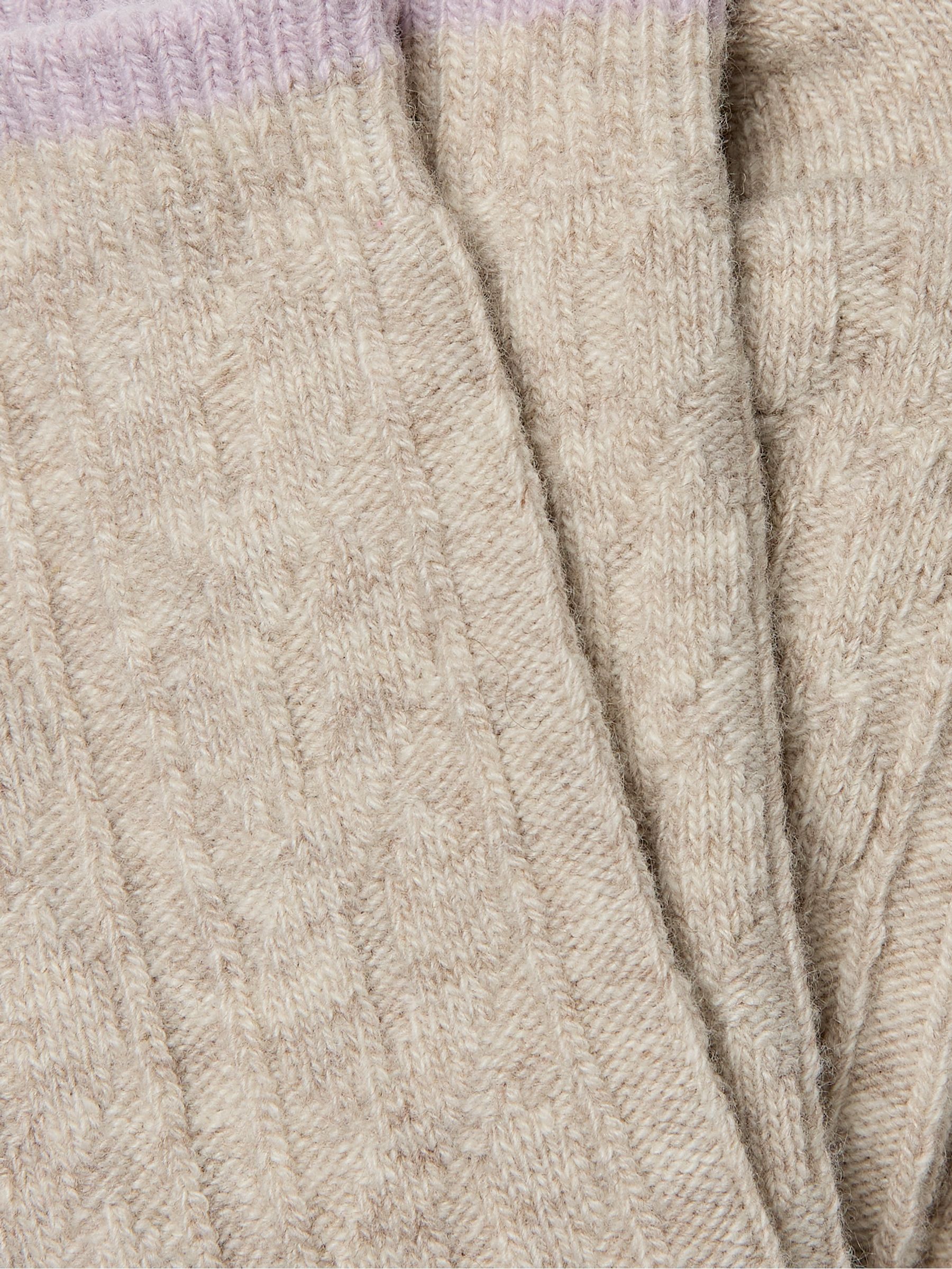 Natural Cable Cashmere Blend Socks - Image 2 of 2