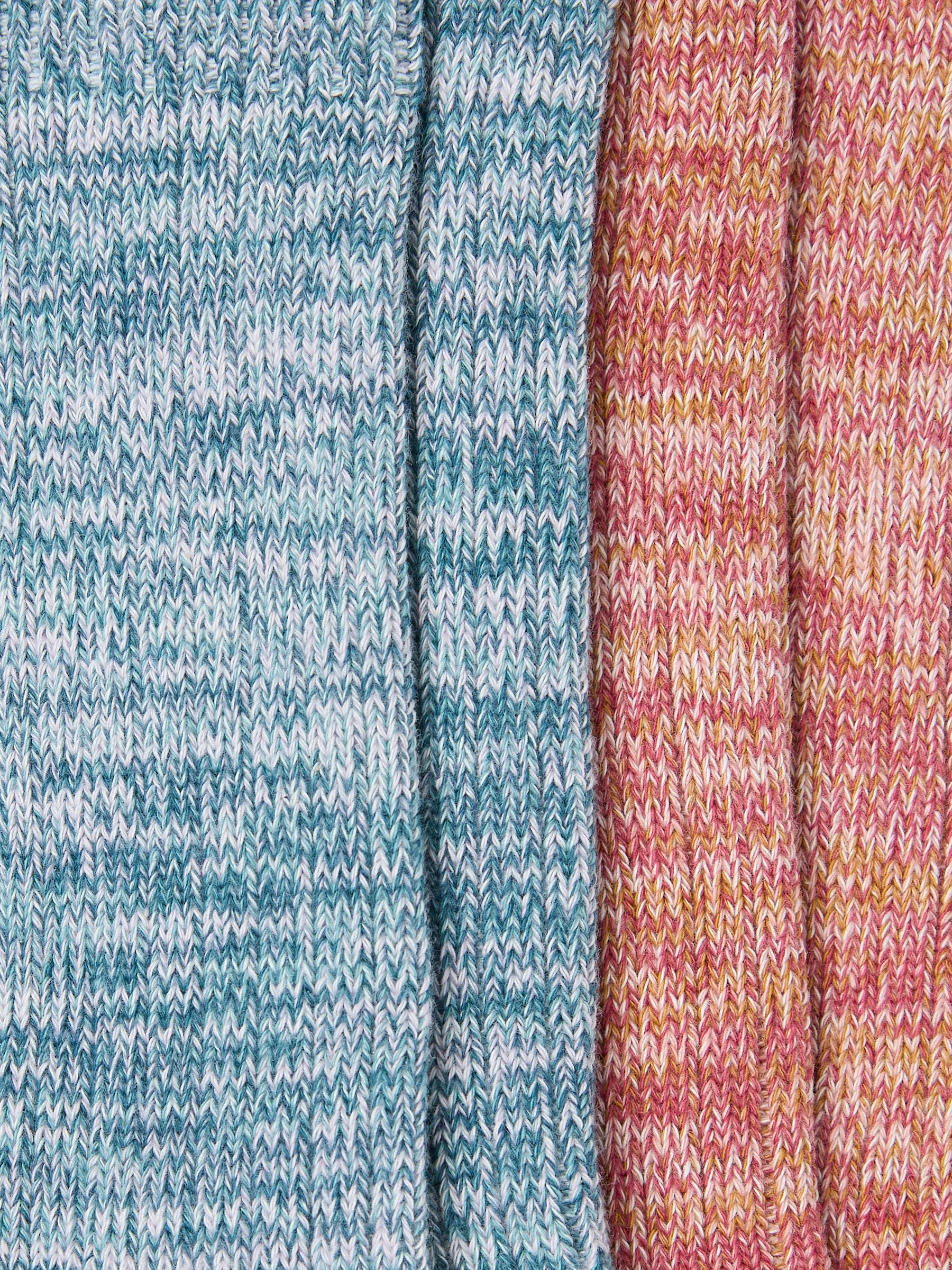 Blue & Pink 2 Pack Women's Boot Socks - Image 2 of 2