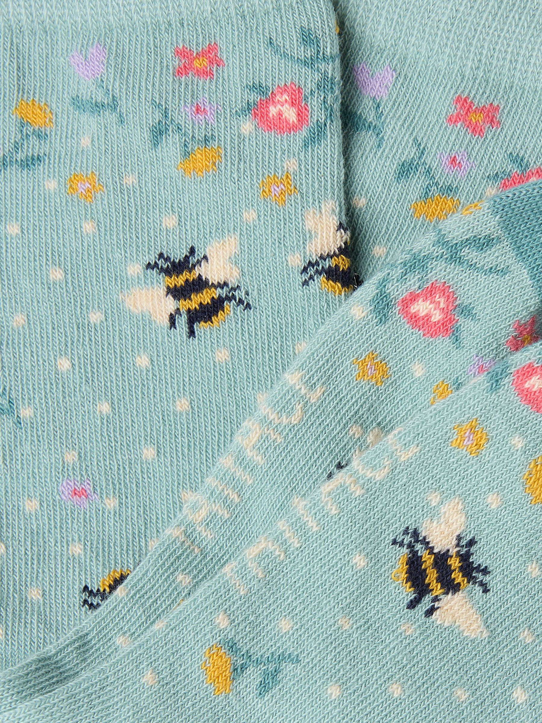 Green Bee Floral Socks - Image 2 of 2