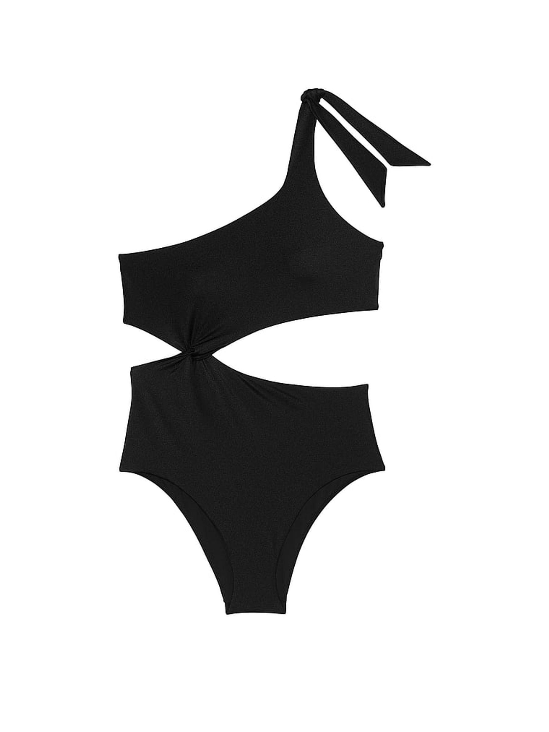 Black One Shoulder Swimsuit - Image 3 of 3
