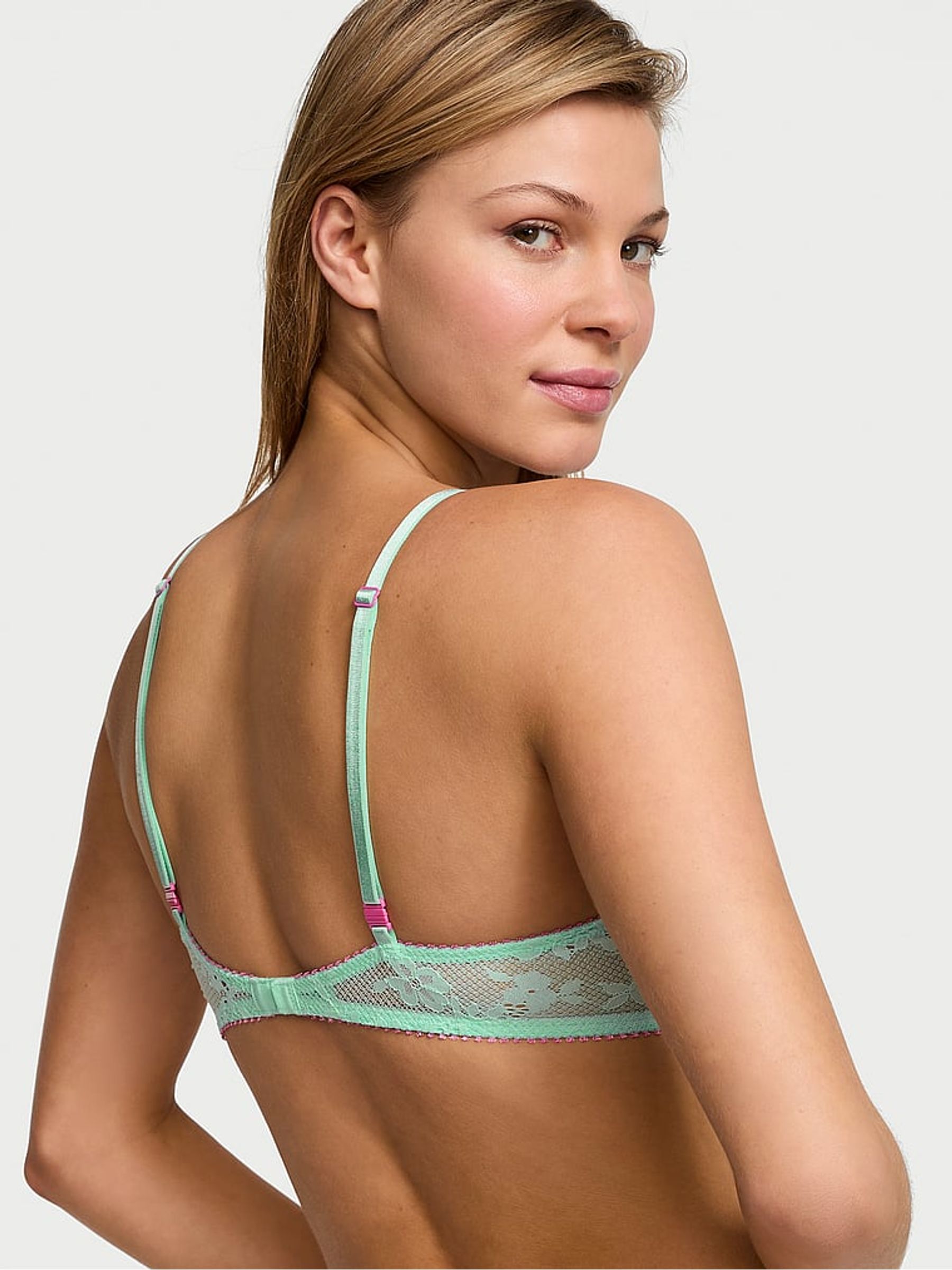 Waterfall Green Lace Unlined Demi Bra - Image 2 of 2