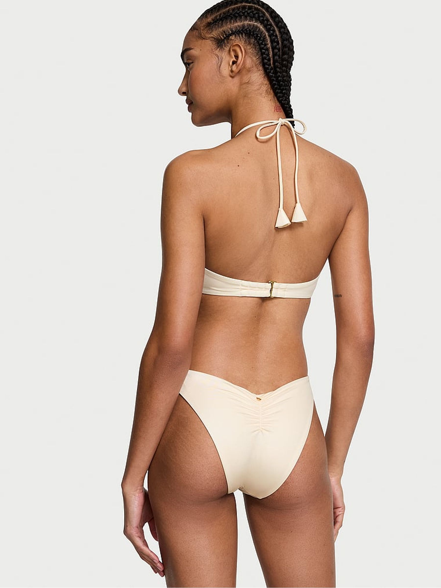 Candlelight White Brazilian Rosette Bikini Bottoms - Image 2 of 4