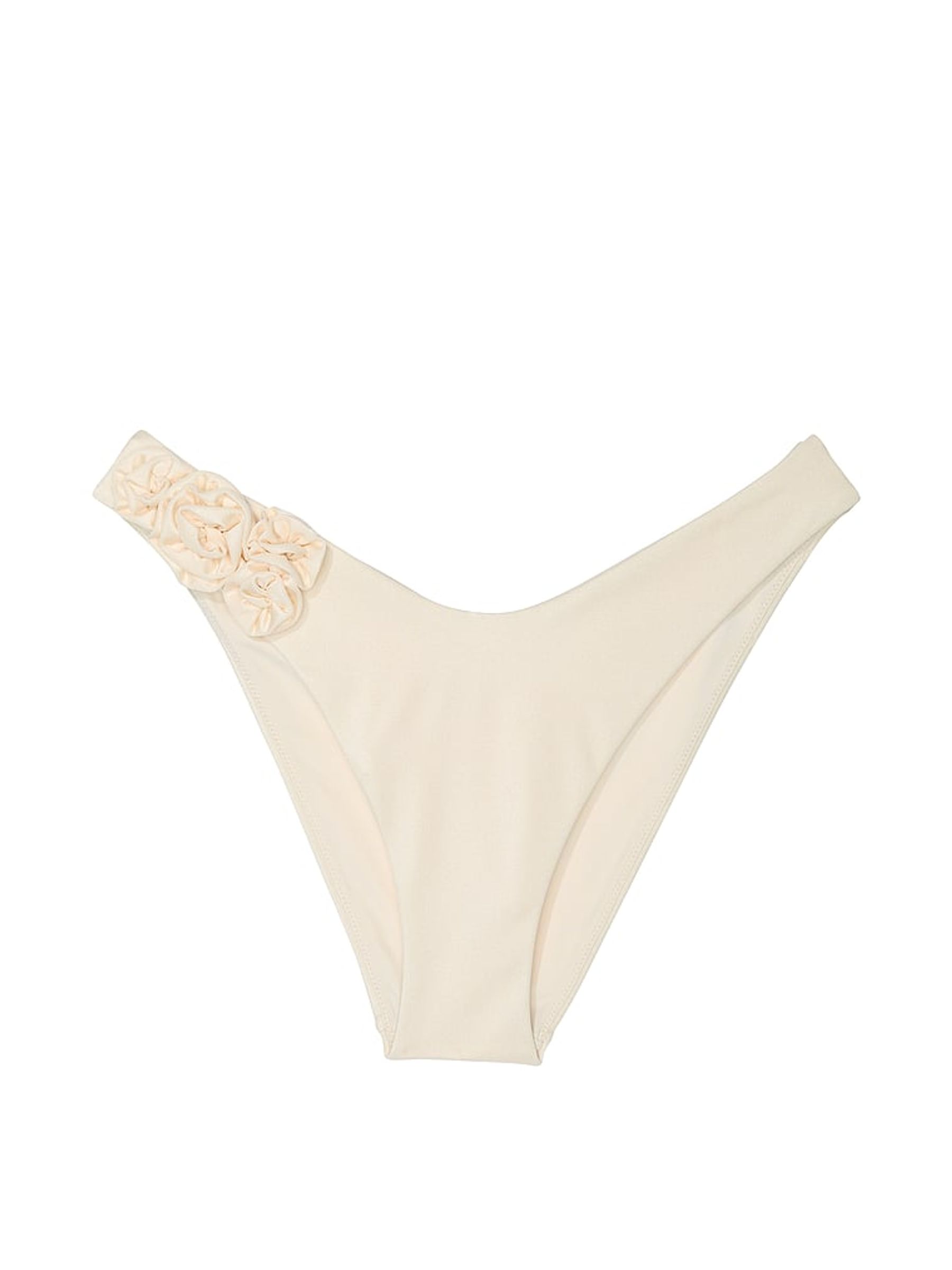 Candlelight White Brazilian Rosette Bikini Bottoms - Image 4 of 4