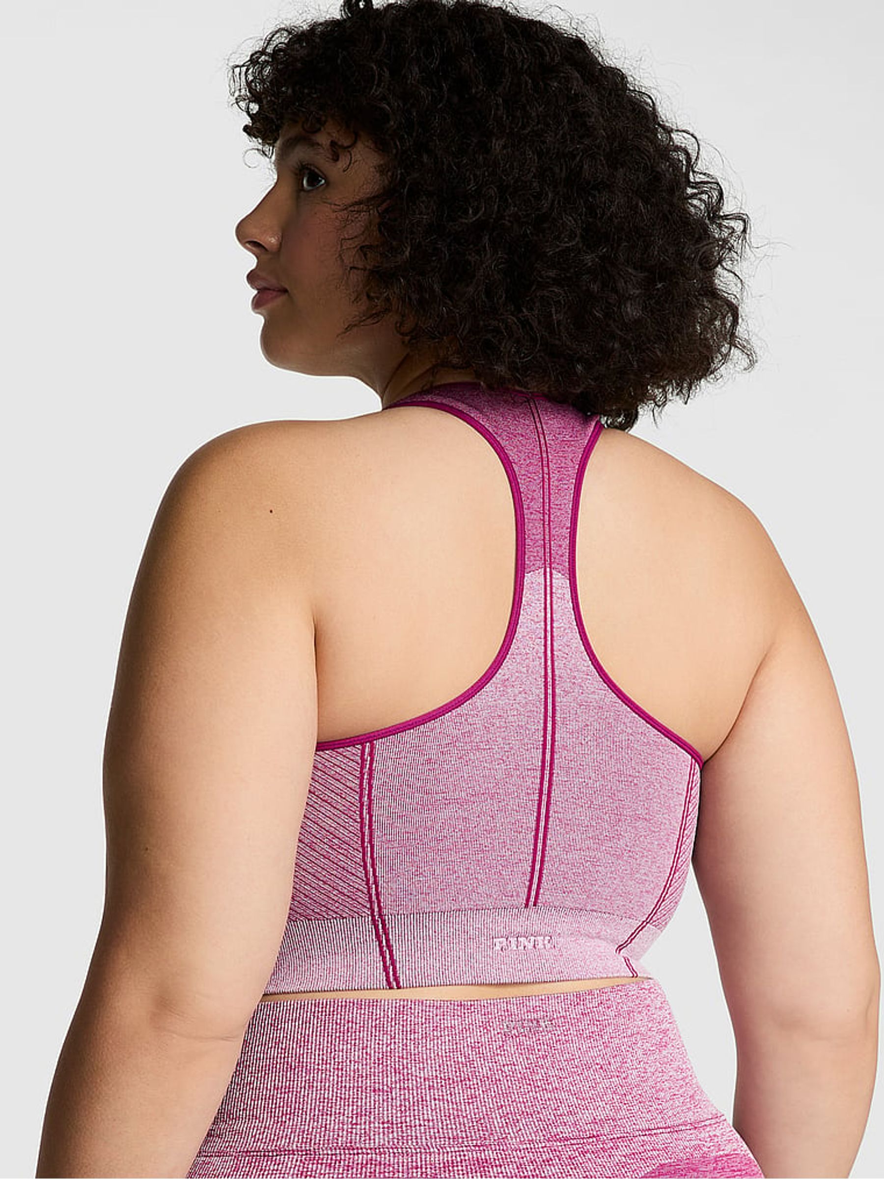 Thriller Purple Marl Seamless Sports Bra - Image 2 of 4