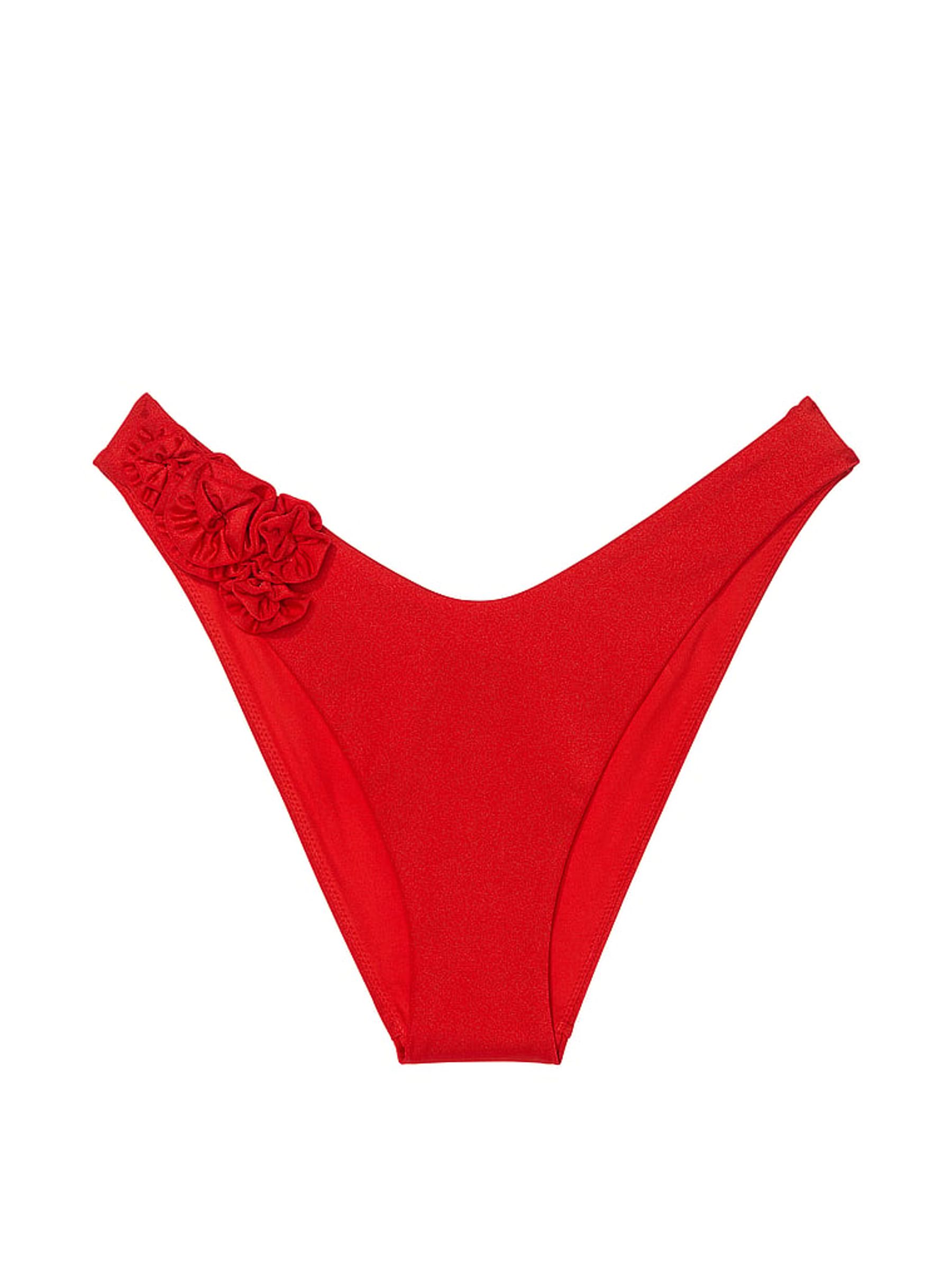 Vermillion Red Brazilian Rosette Bikini Bottoms - Image 4 of 4