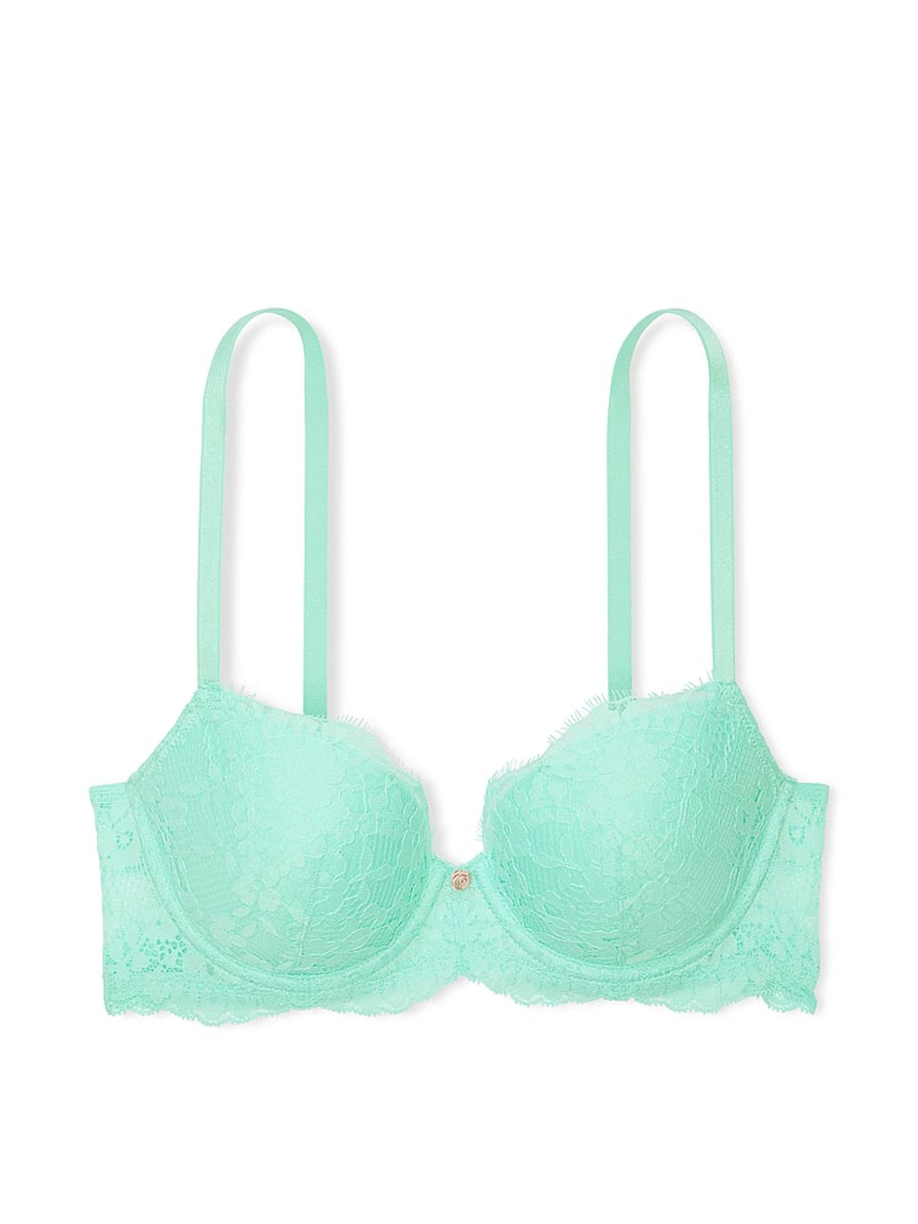Waterfall Green Lightly Lined Demi Lace Bra - Image 3 of 3