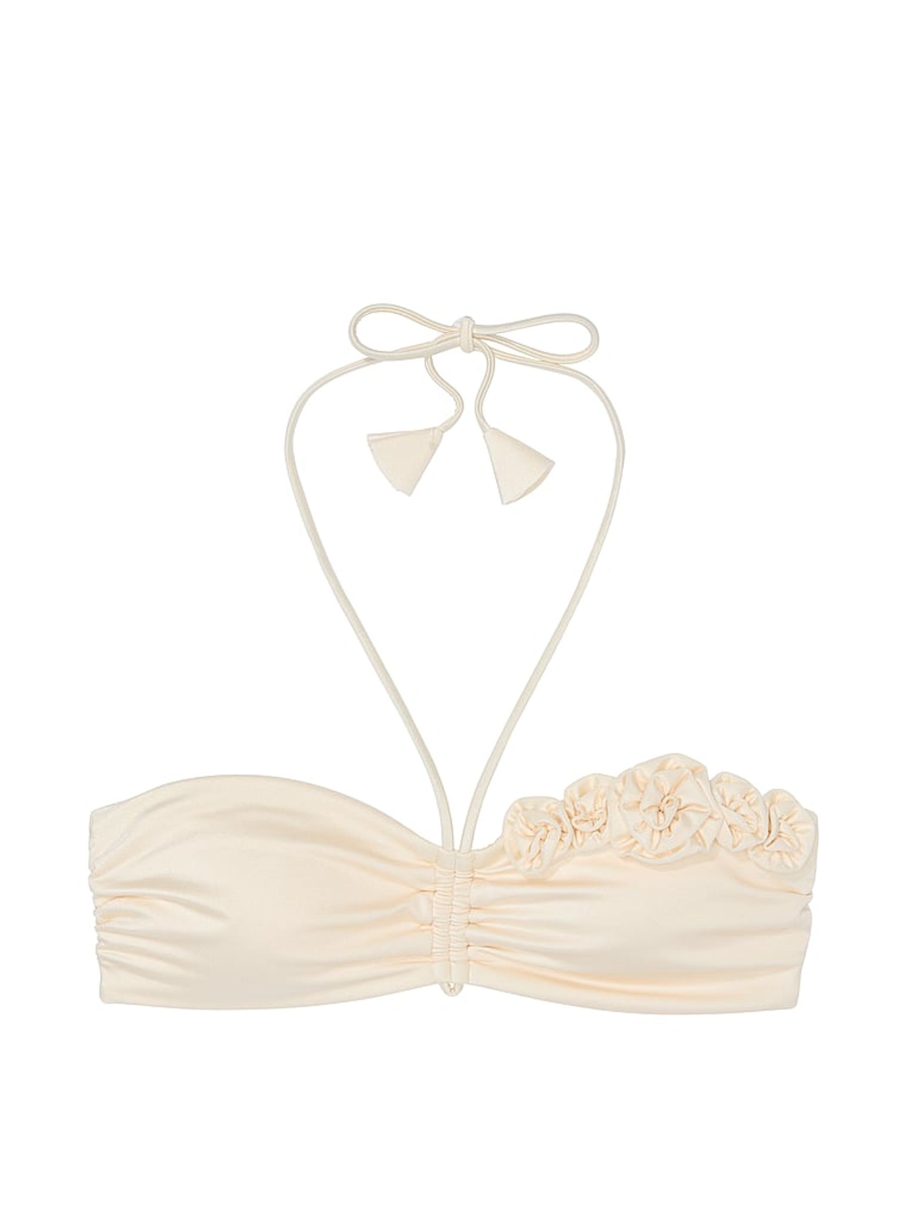 Candlelight White Bandeau Rosette Bikini Top - Image 4 of 4